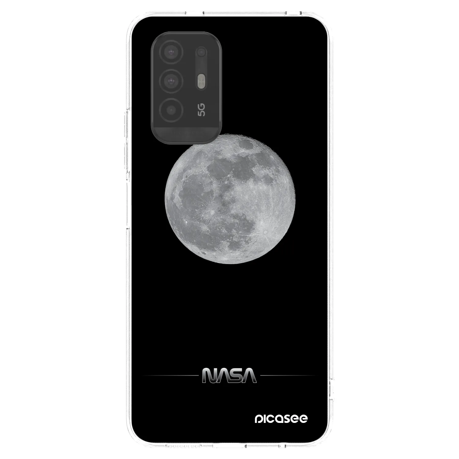 Picasee átlátszó szilikon tok az alábbi mobiltelefonokra OPPO A94 5G - Moon Minimal
