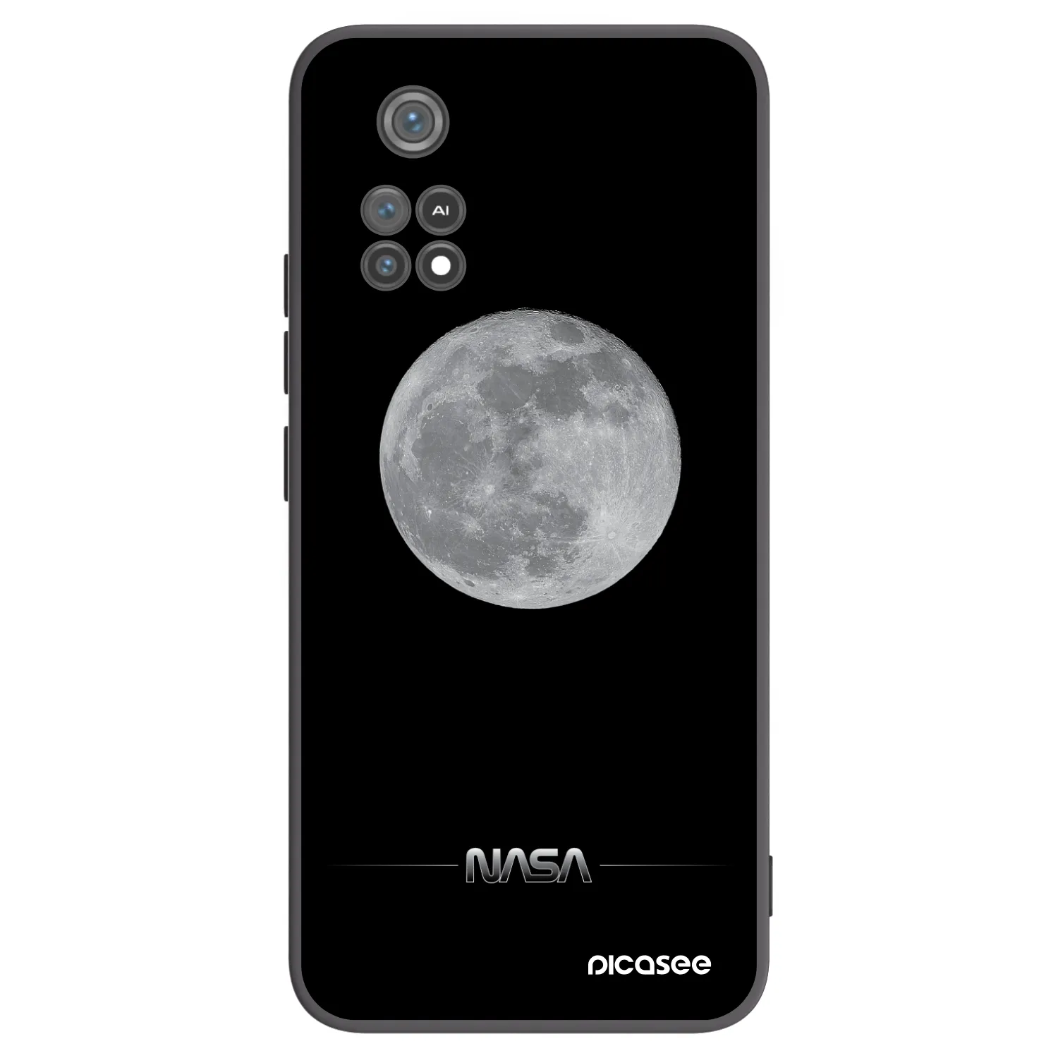 Picasee fekete szilikon tok az alábbi mobiltelefonokra Xiaomi Poco M4 Pro - Moon Minimal