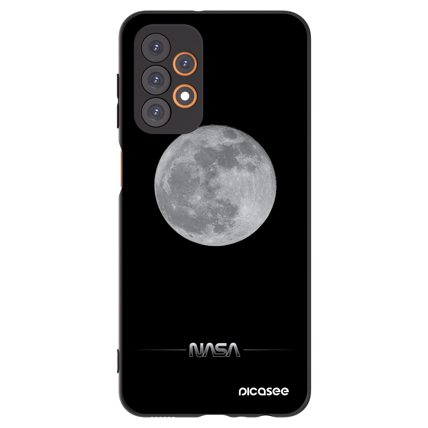 Picasee fekete szilikon tok az alábbi mobiltelefonokra Samsung Galaxy A23 A236B 5G - Moon Minimal