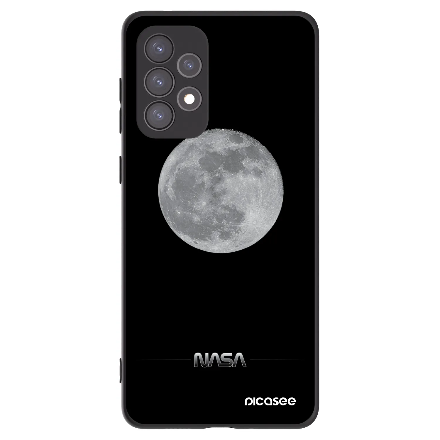 Picasee fekete szilikon tok az alábbi mobiltelefonokra Samsung Galaxy A73 5G - Moon Minimal
