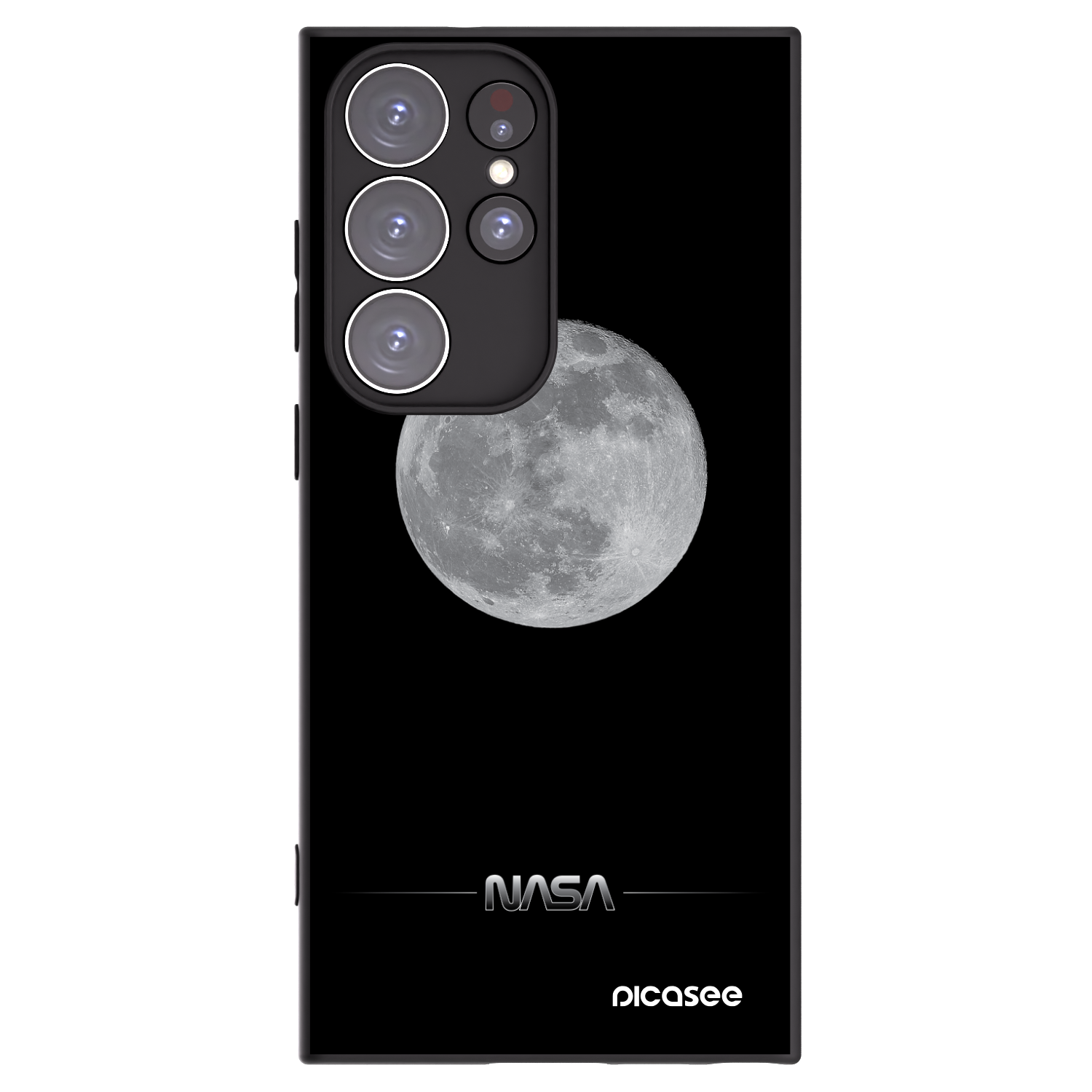 Picasee fekete szilikon tok az alábbi mobiltelefonokra Samsung Galaxy S23 Ultra 5G - Moon Minimal