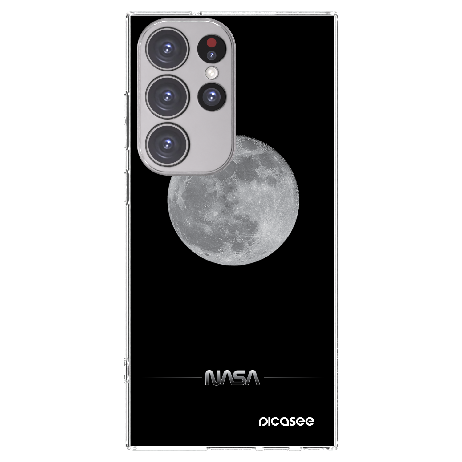 Picasee átlátszó szilikon tok az alábbi mobiltelefonokra Samsung Galaxy S23 Ultra 5G - Moon Minimal