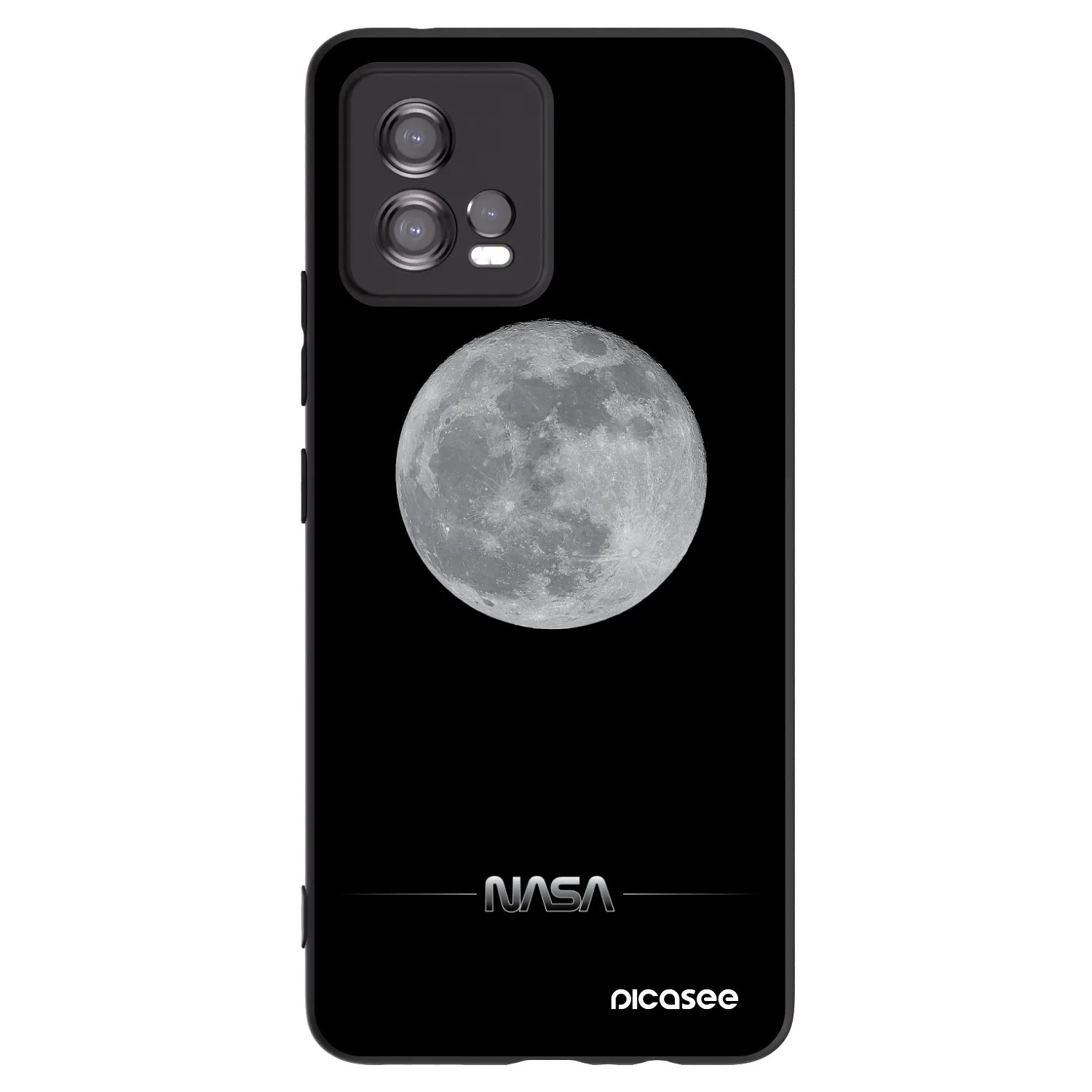 Picasee fekete szilikon tok az alábbi mobiltelefonokra Motorola Moto G72 - Moon Minimal