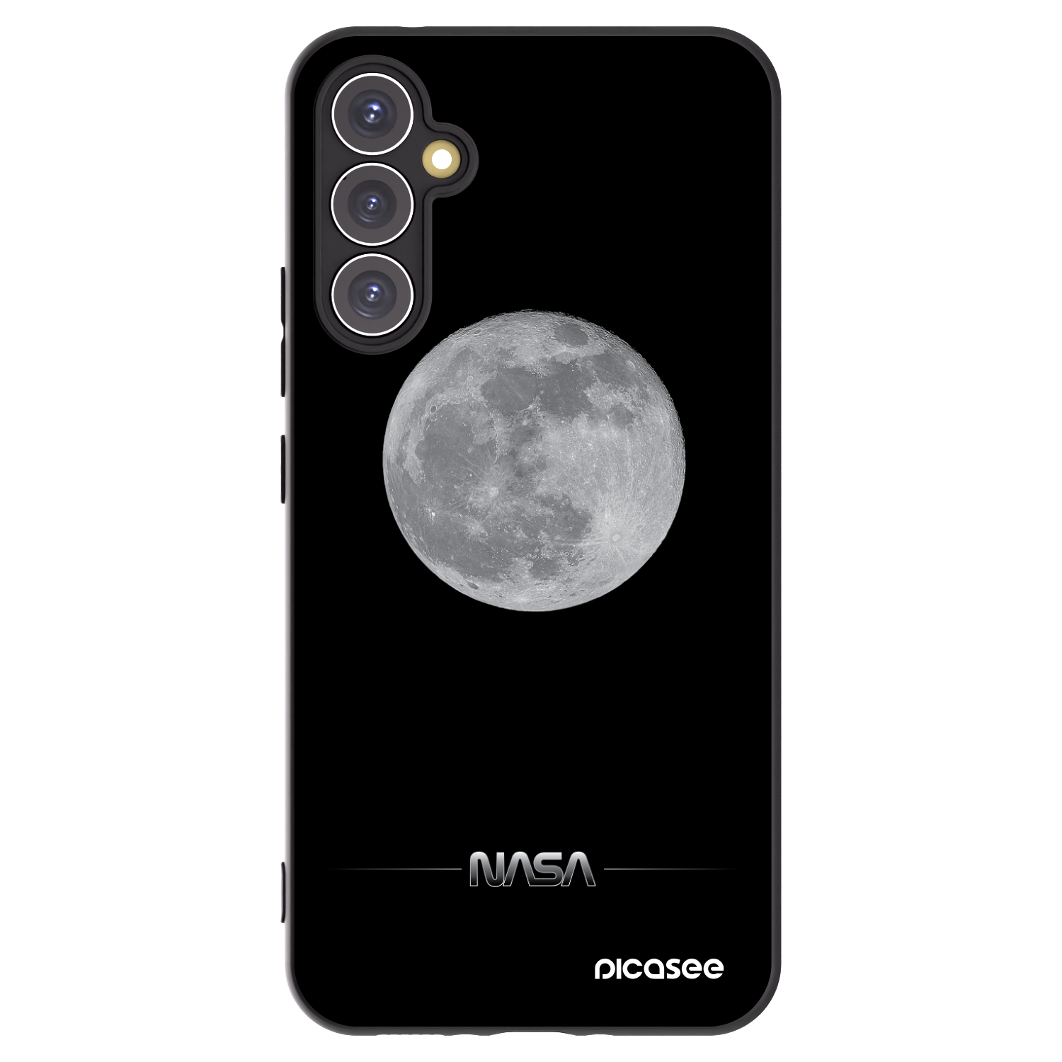 Picasee fekete szilikon tok az alábbi mobiltelefonokra Samsung Galaxy A34 5G A346B - Moon Minimal