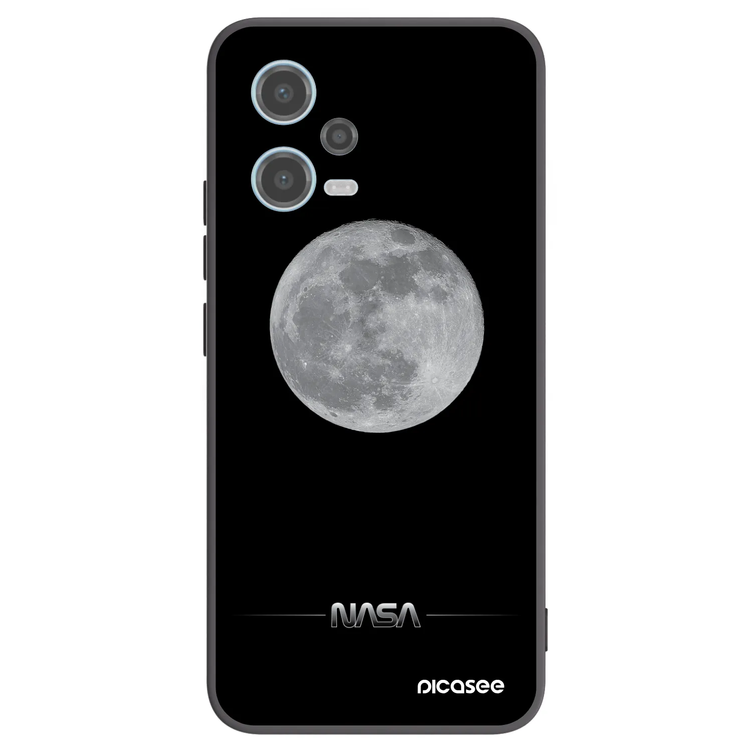 Picasee fekete szilikon tok az alábbi mobiltelefonokra Xiaomi Redmi Note 12 5G - Moon Minimal