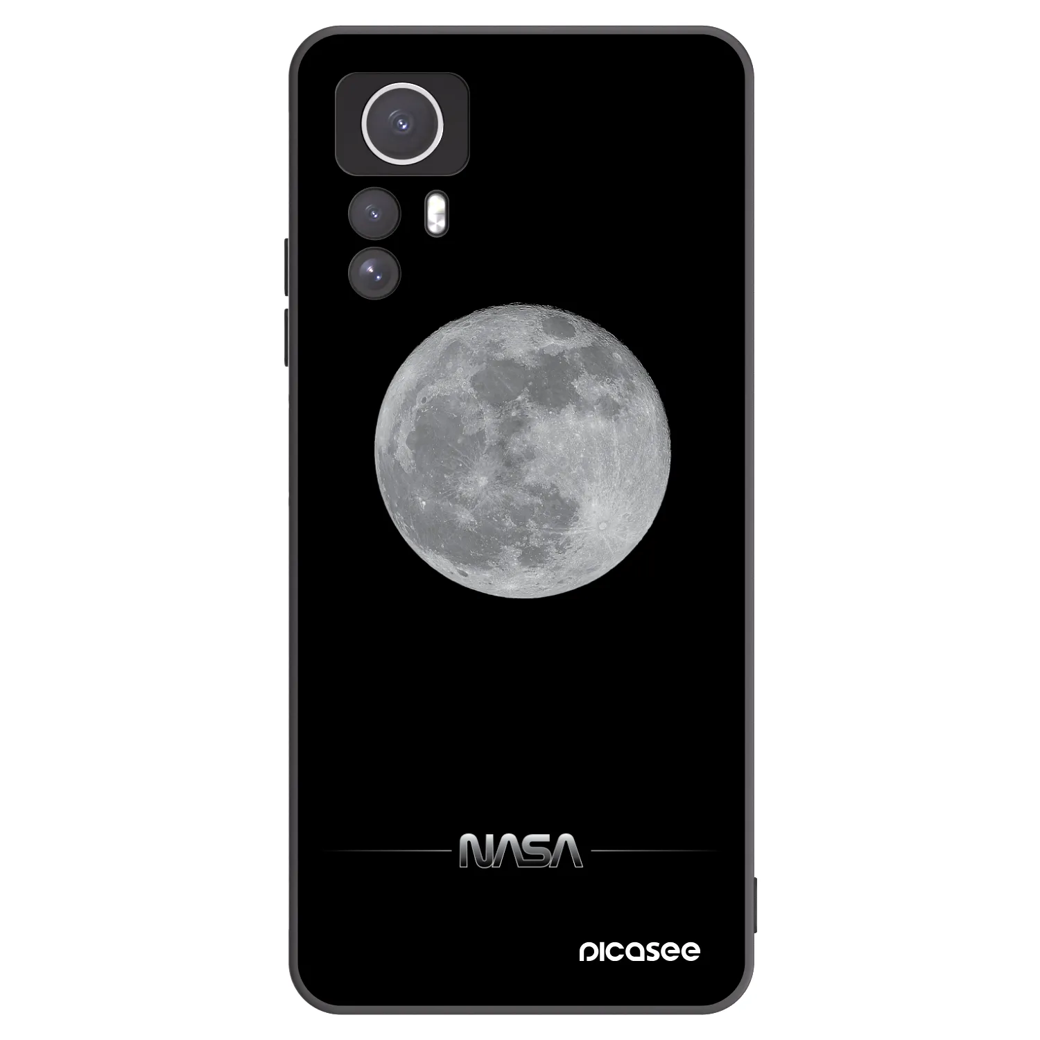 Picasee fekete szilikon tok az alábbi mobiltelefonokra Xiaomi Redmi Note 12S - Moon Minimal