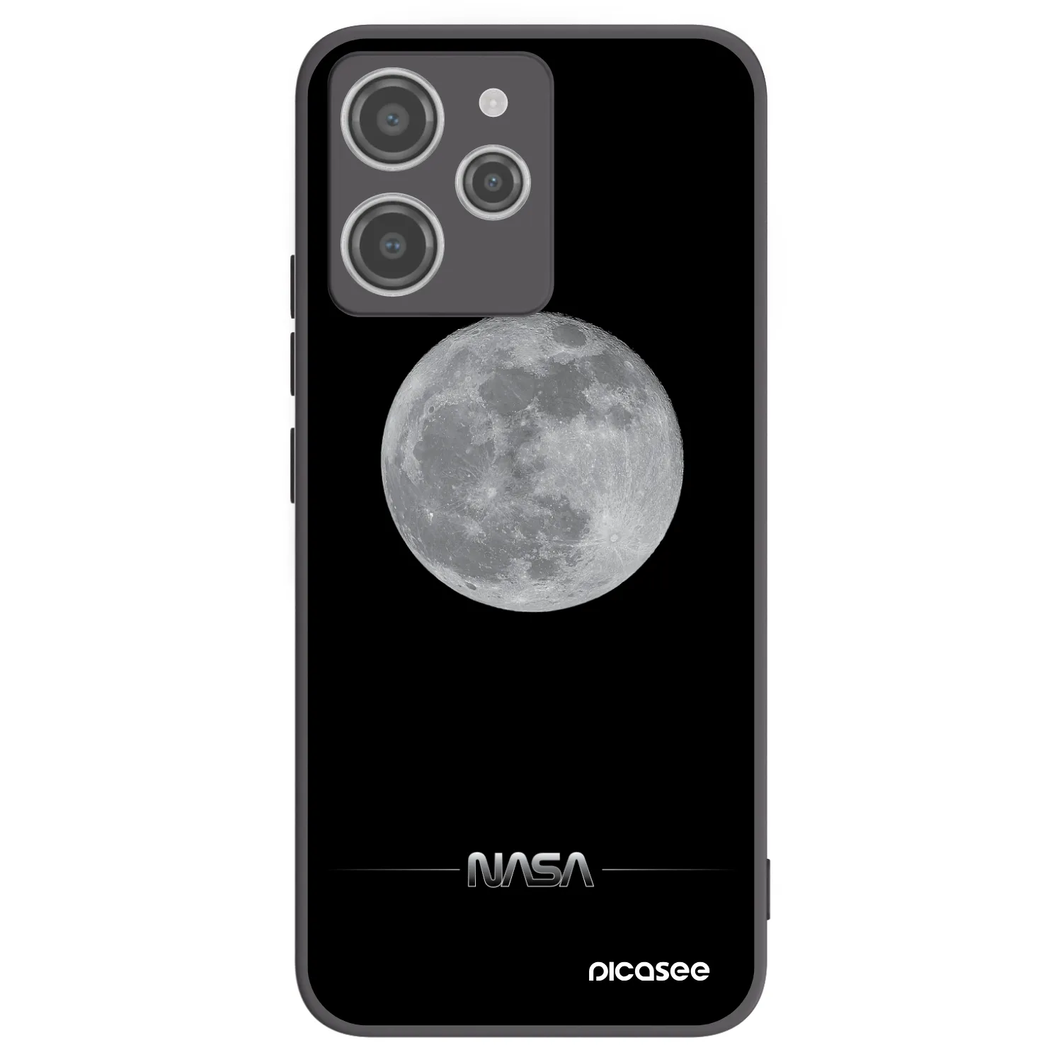 Picasee fekete szilikon tok az alábbi mobiltelefonokra Xiaomi Redmi 12 4G - Moon Minimal