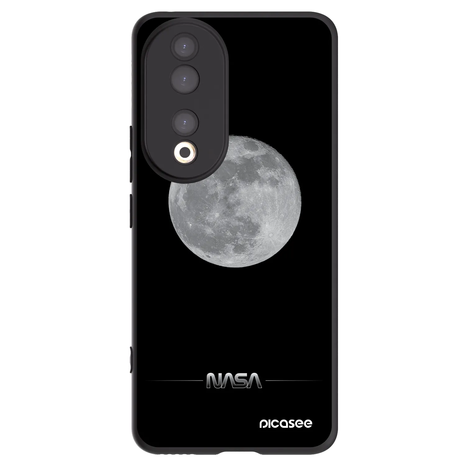 Picasee fekete szilikon tok az alábbi mobiltelefonokra Honor 90 5G - Moon Minimal