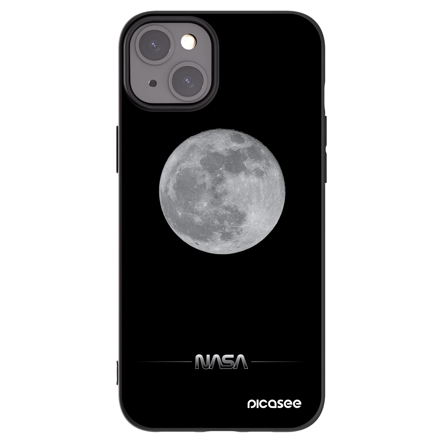 Picasee fekete szilikon tok az alábbi mobiltelefonokra Apple iPhone 15 Plus - Moon Minimal