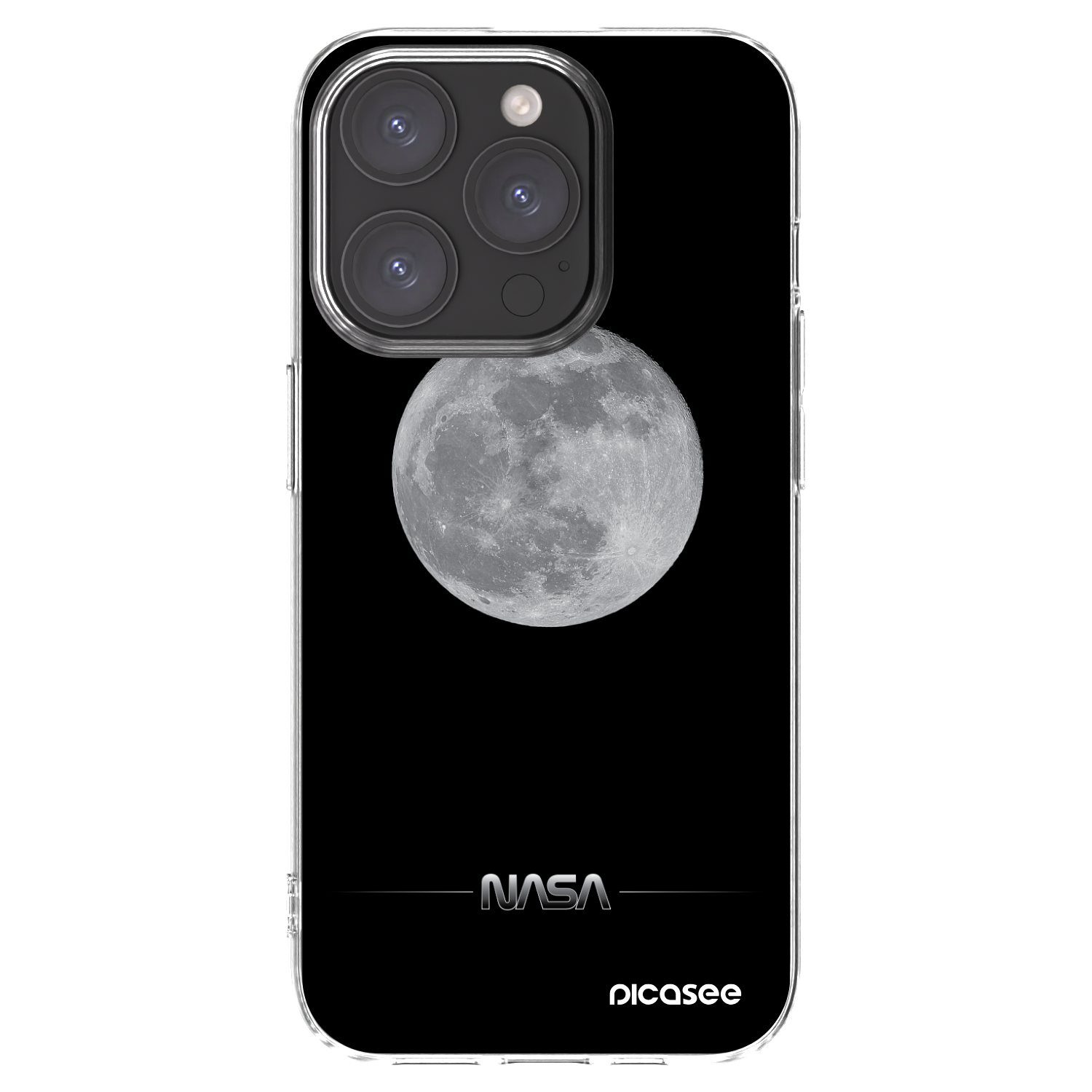 Picasee átlátszó szilikon tok az alábbi mobiltelefonokra Apple iPhone 15 Pro - Moon Minimal