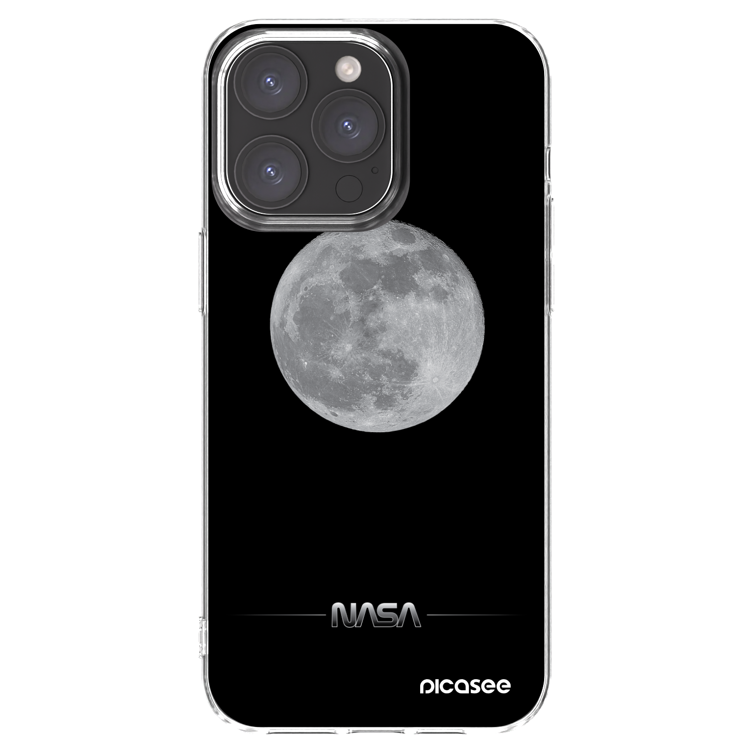 Picasee átlátszó szilikon tok az alábbi mobiltelefonokra Apple iPhone 15 Pro Max - Moon Minimal
