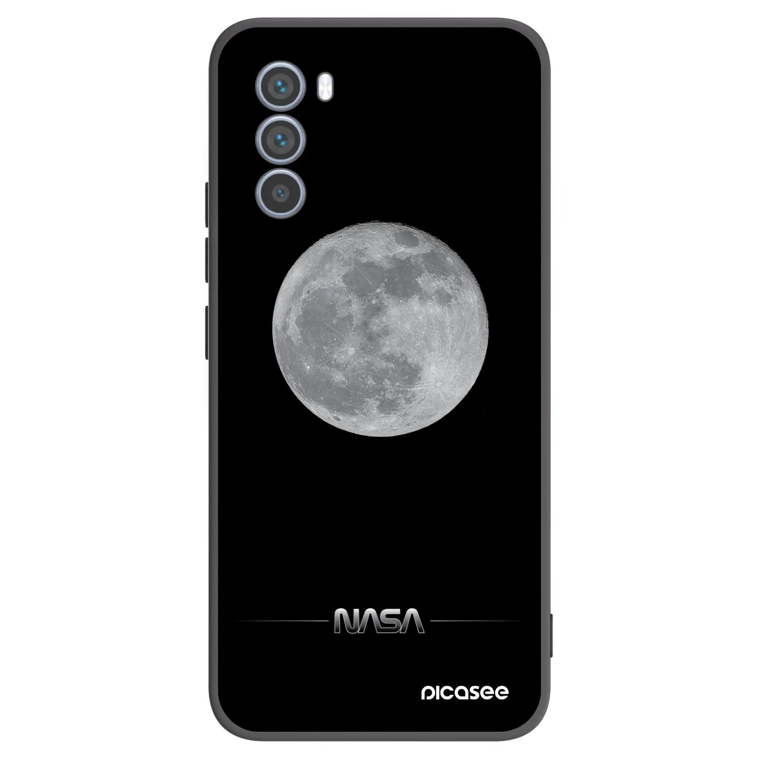 Picasee fekete szilikon tok az alábbi mobiltelefonokra Motorola Moto G62 - Moon Minimal