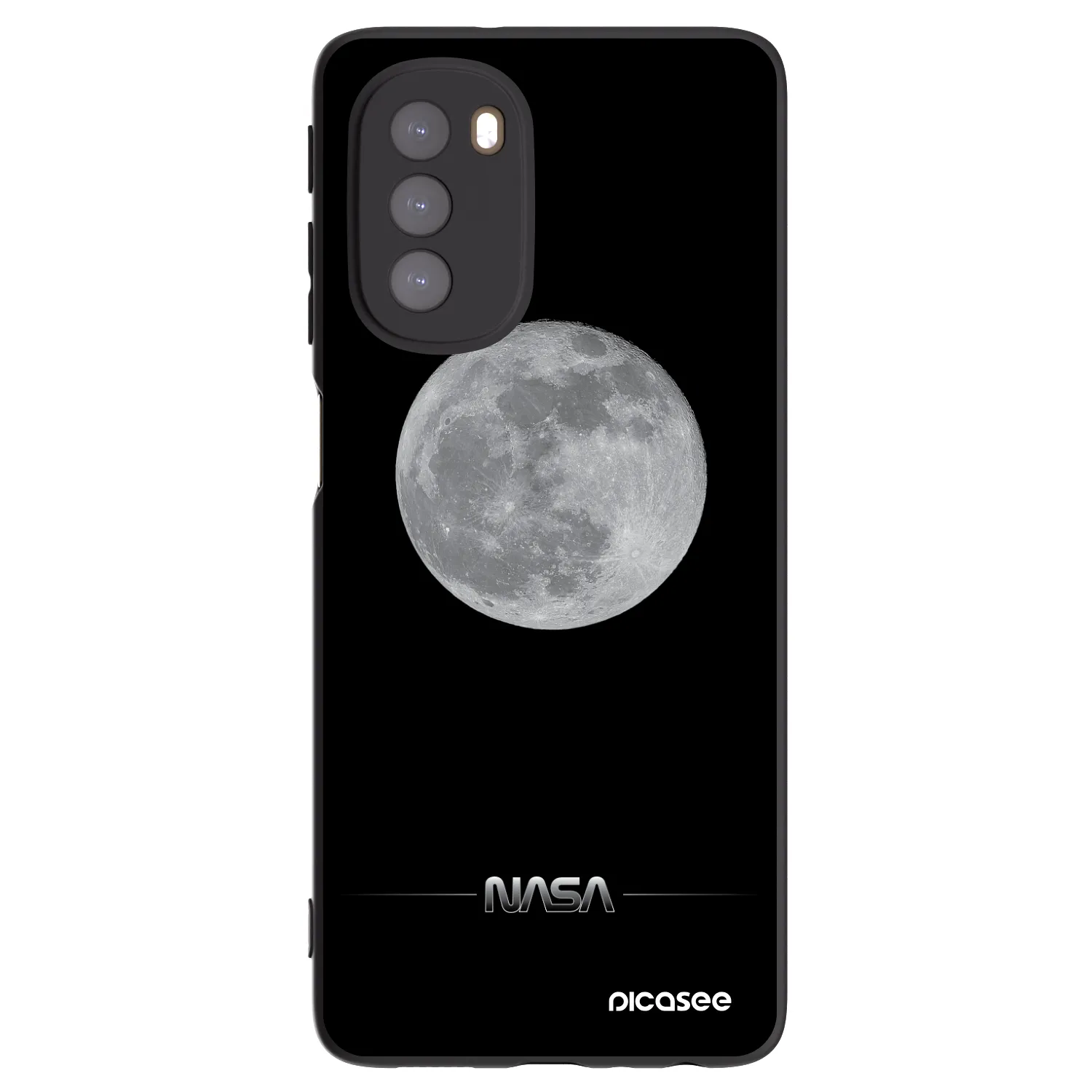 Picasee fekete szilikon tok az alábbi mobiltelefonokra Motorola Moto G51 - Moon Minimal