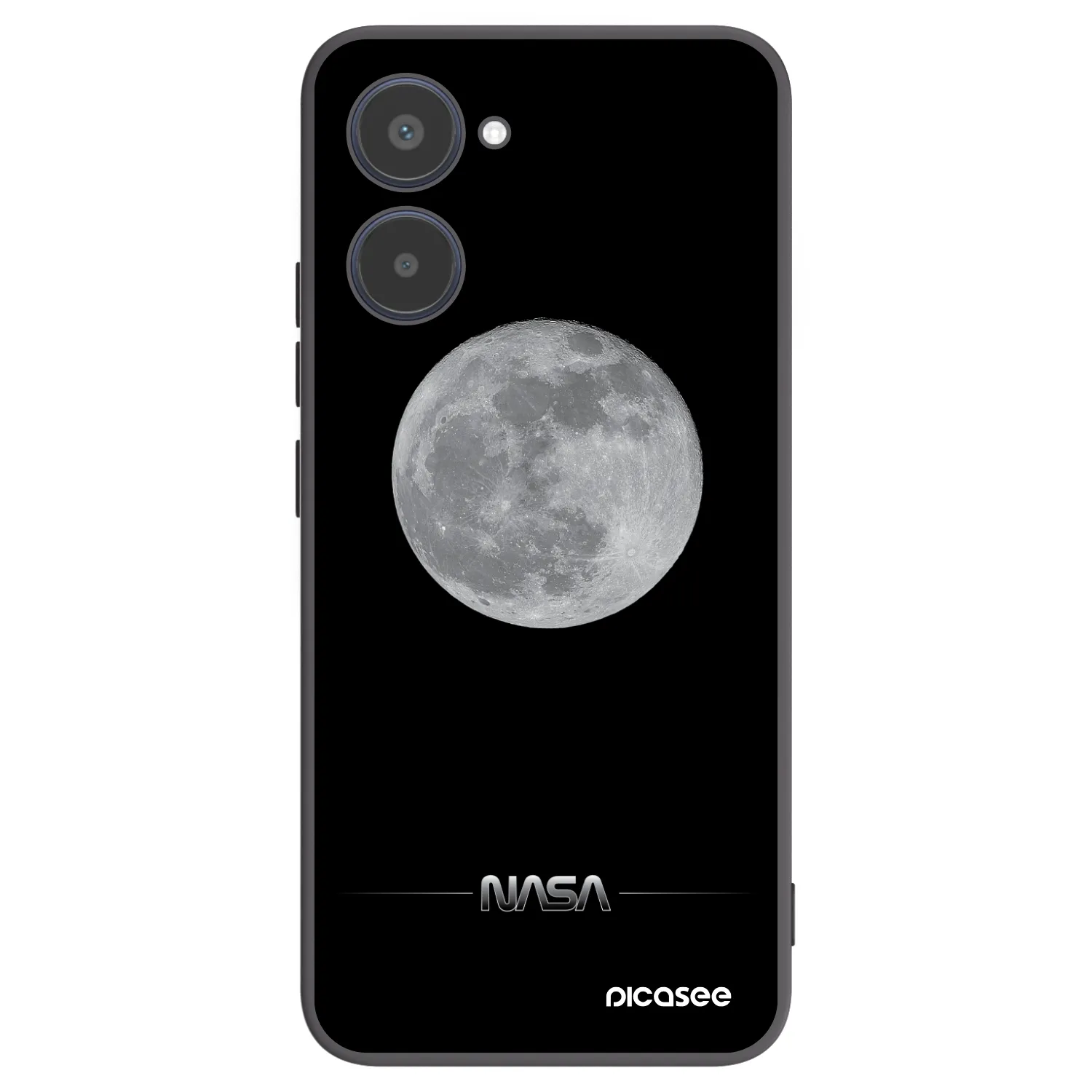 Picasee fekete szilikon tok az alábbi mobiltelefonokra Realme 10 4G - Moon Minimal