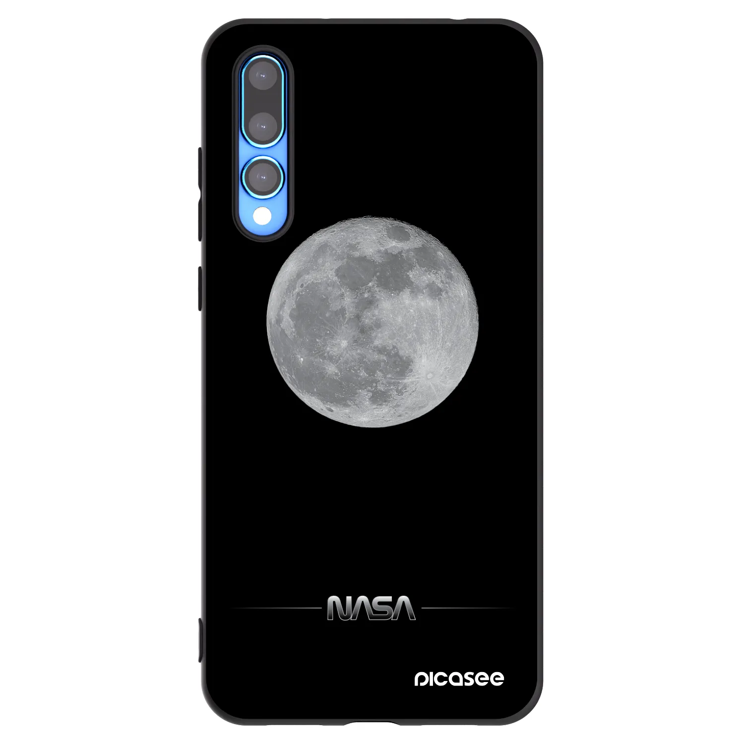 Picasee fekete szilikon tok az alábbi mobiltelefonokra Huawei P20 Pro - Moon Minimal