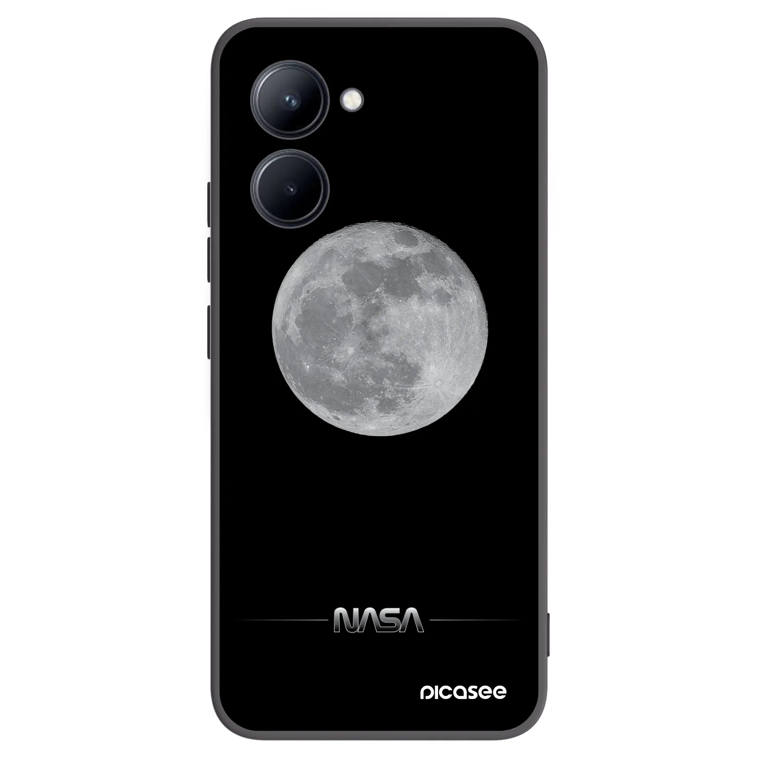Picasee fekete szilikon tok az alábbi mobiltelefonokra Realme C33 (2023) - Moon Minimal