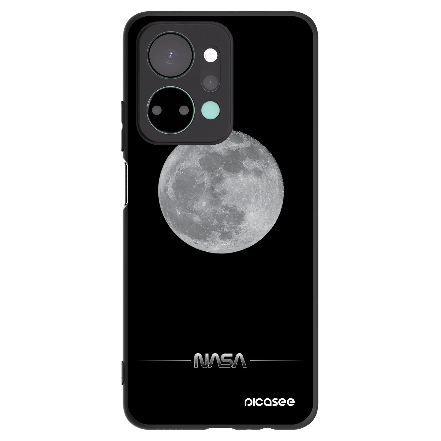 Picasee fekete szilikon tok az alábbi mobiltelefonokra Honor X7a - Moon Minimal