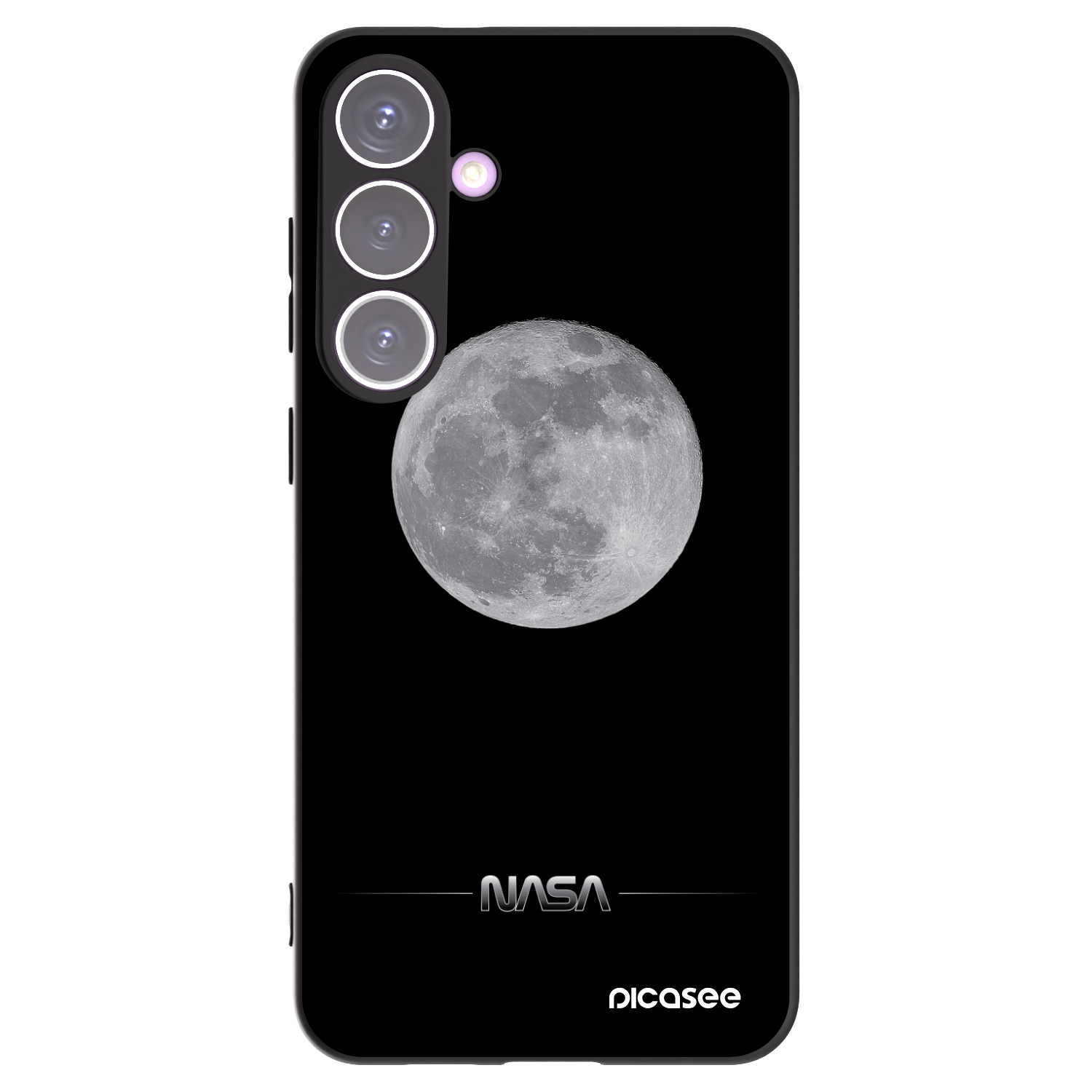 Picasee fekete szilikon tok az alábbi mobiltelefonokra Samsung Galaxy S24+ S926B 5G - Moon Minimal