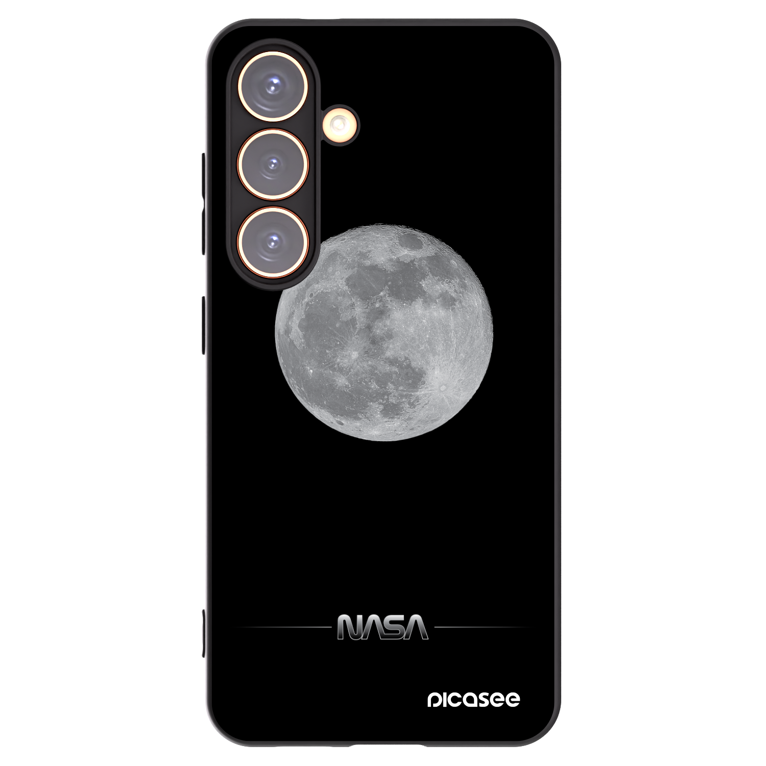 Picasee fekete szilikon tok az alábbi mobiltelefonokra Samsung Galaxy S24 S921B 5G - Moon Minimal