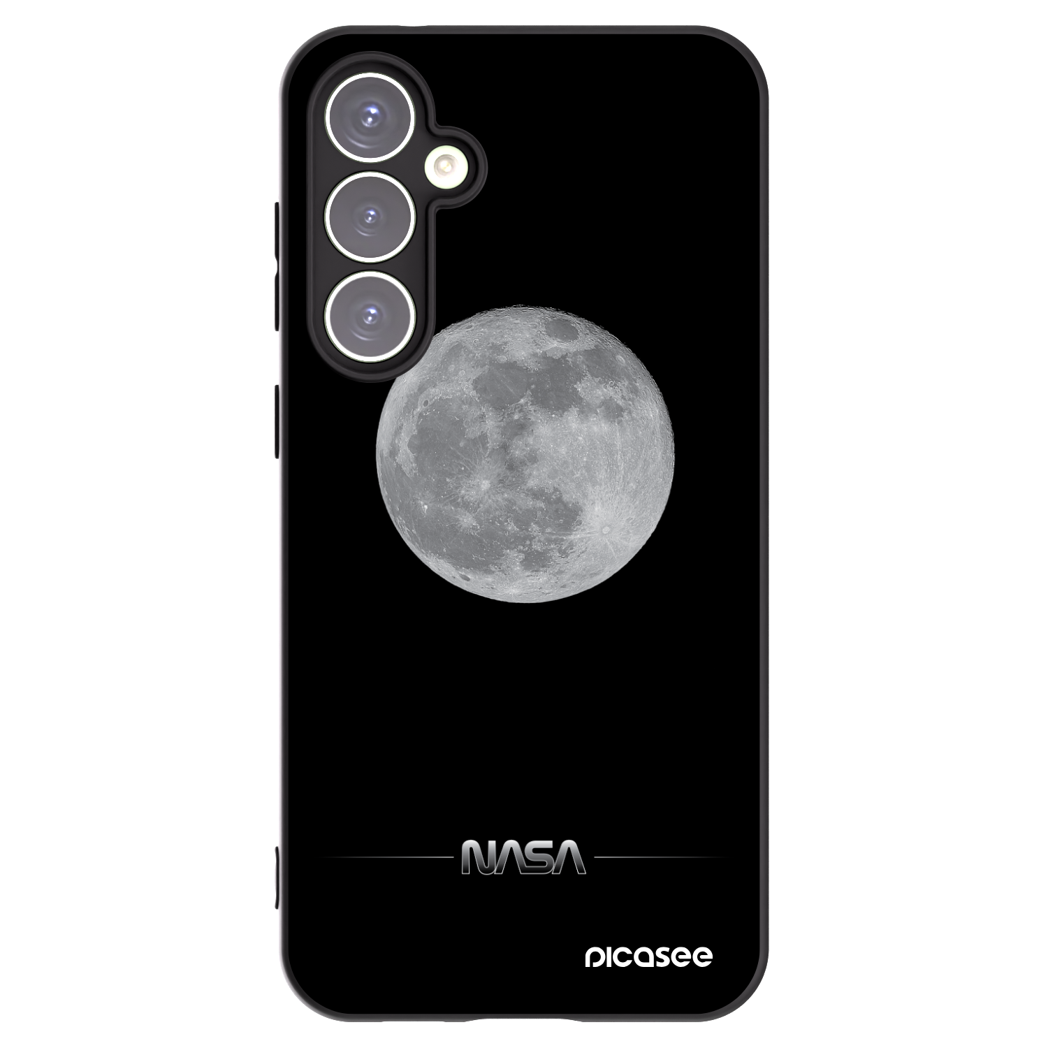 Picasee fekete szilikon tok az alábbi mobiltelefonokra Samsung Galaxy S23 FE S711B - Moon Minimal