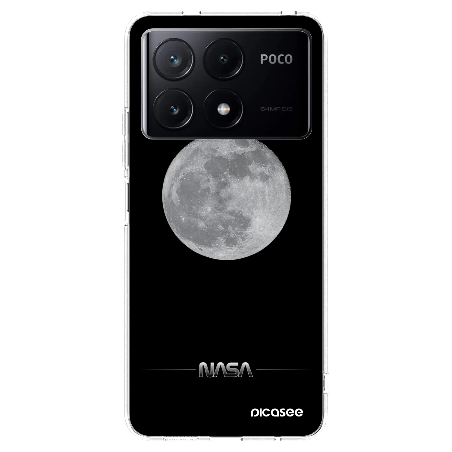 Picasee átlátszó szilikon tok az alábbi mobiltelefonokra Xiaomi Poco X6 Pro - Moon Minimal