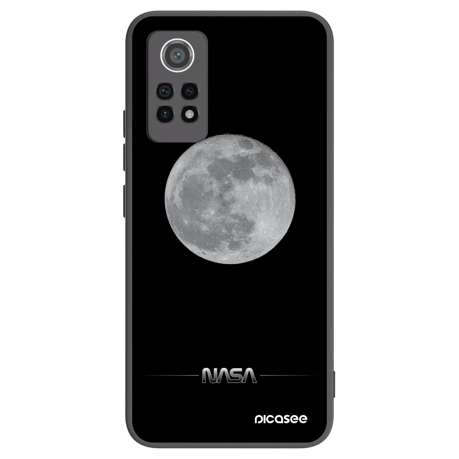 Picasee fekete szilikon tok az alábbi mobiltelefonokra Xiaomi Redmi Note 12 Pro 4G - Moon Minimal