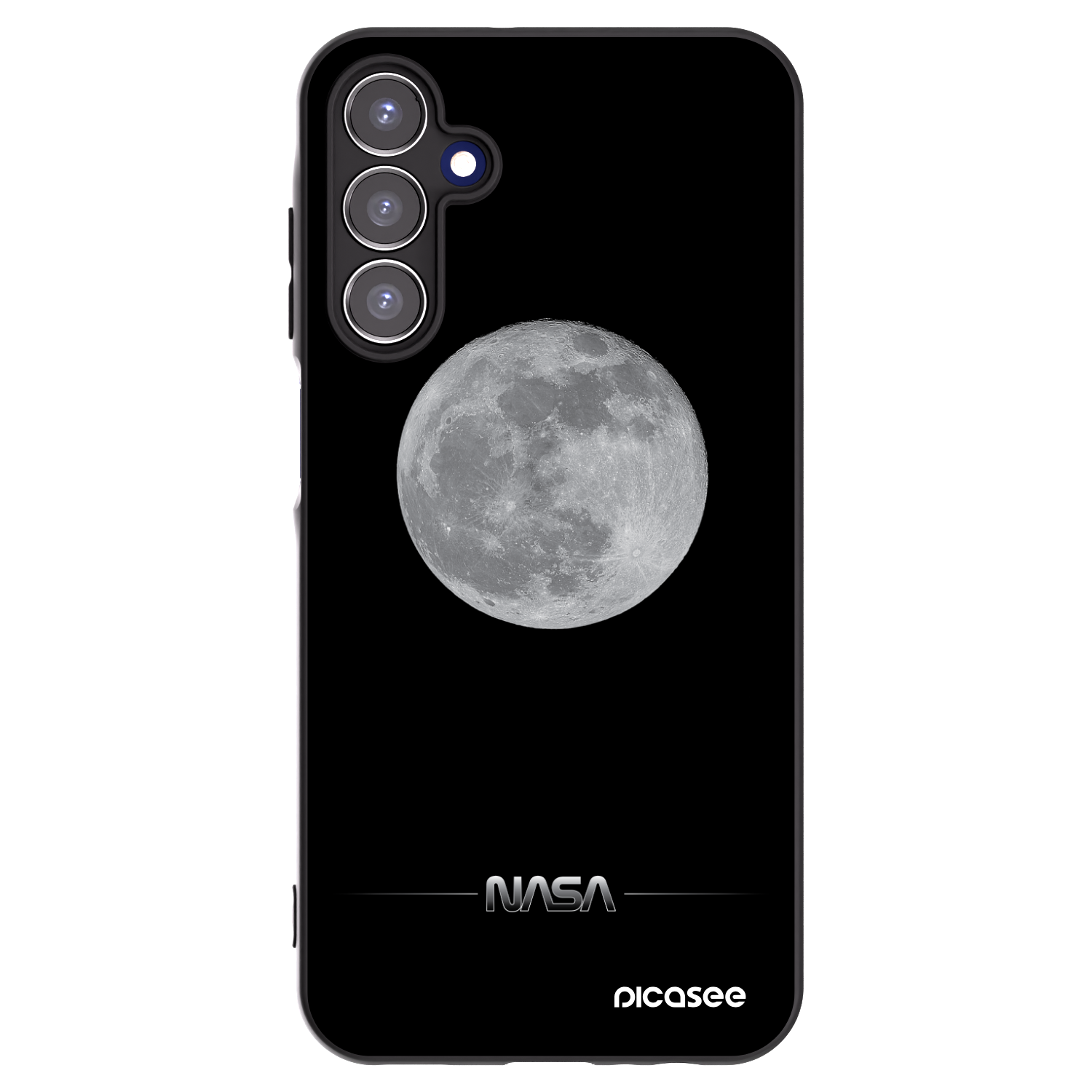 Picasee fekete szilikon tok az alábbi mobiltelefonokra Samsung Galaxy A15 A156B 5G - Moon Minimal