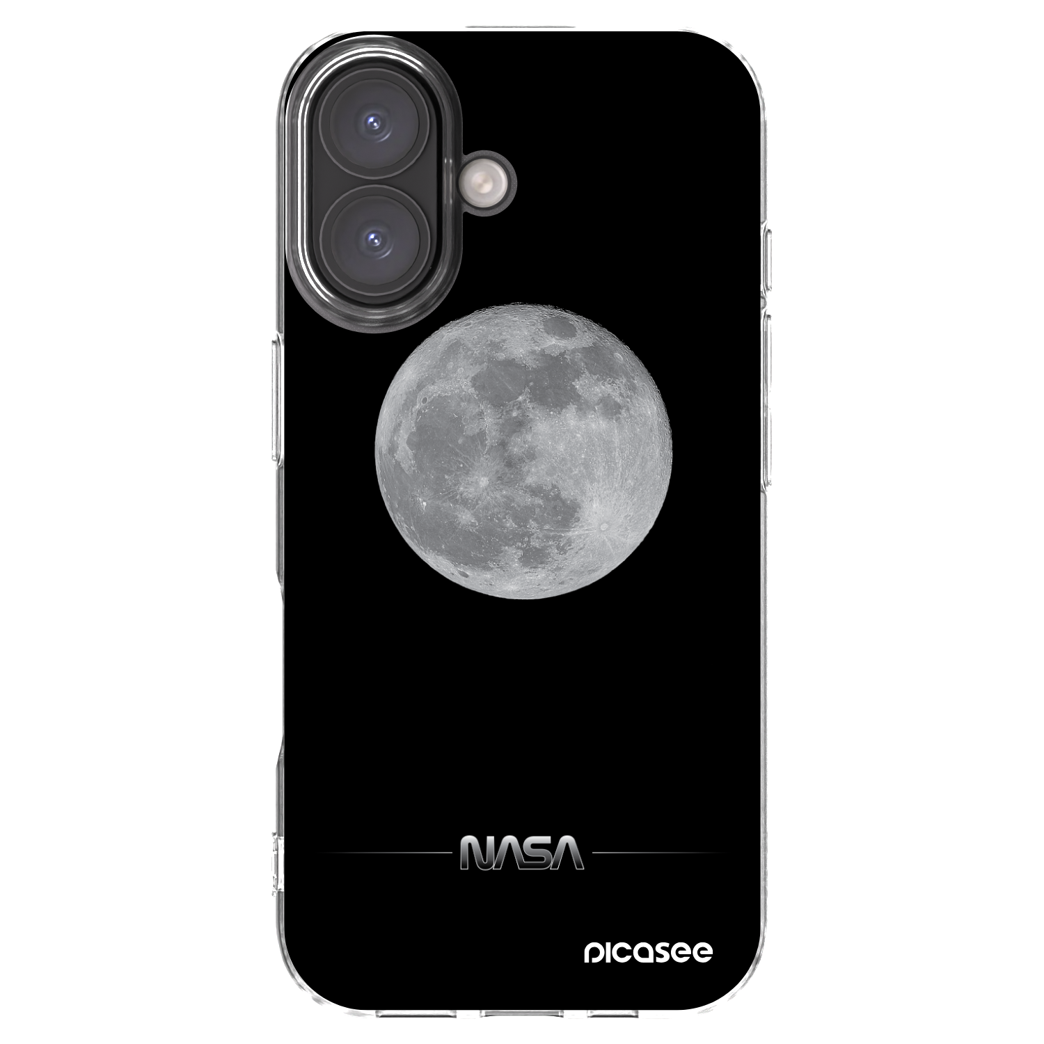 Picasee átlátszó szilikon tok az alábbi mobiltelefonokra Apple iPhone 16 - Moon Minimal