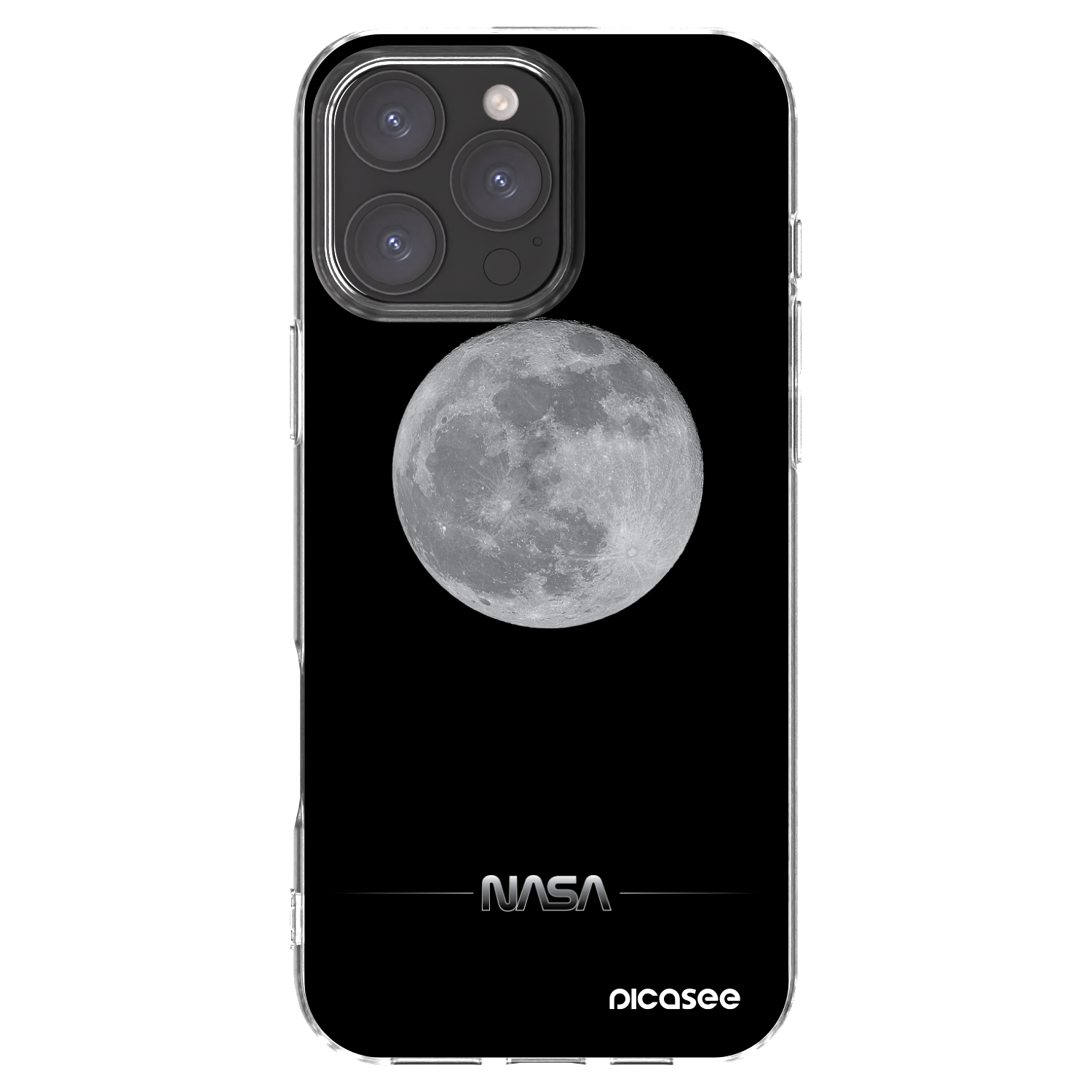 Picasee átlátszó szilikon tok az alábbi mobiltelefonokra Apple iPhone 16 Pro Max - Moon Minimal