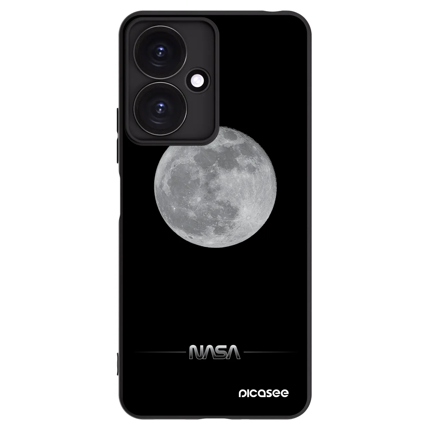 Picasee fekete szilikon tok az alábbi mobiltelefonokra Xiaomi Redmi 13C 5G - Moon Minimal