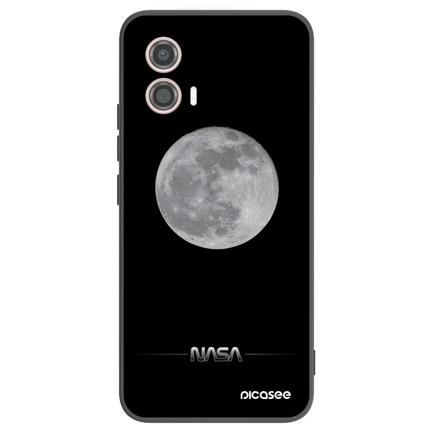 Picasee fekete szilikon tok az alábbi mobiltelefonokra Motorola Moto G53 5G - Moon Minimal