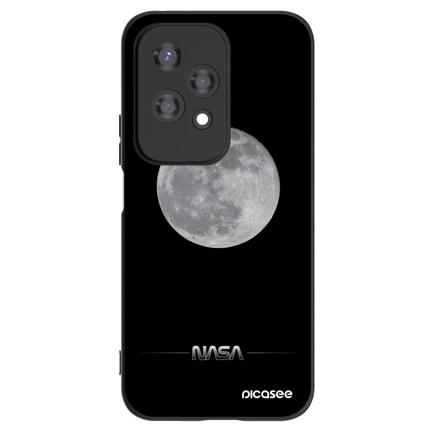 Picasee fekete szilikon tok az alábbi mobiltelefonokra Honor 200 Lite - Moon Minimal