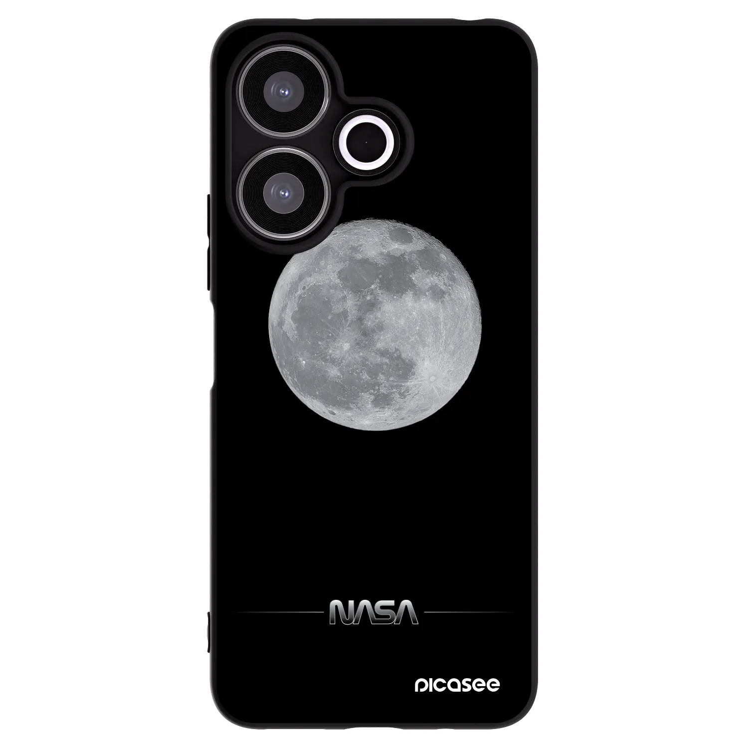 Picasee fekete szilikon tok az alábbi mobiltelefonokra Xiaomi Redmi 13 4G - Moon Minimal