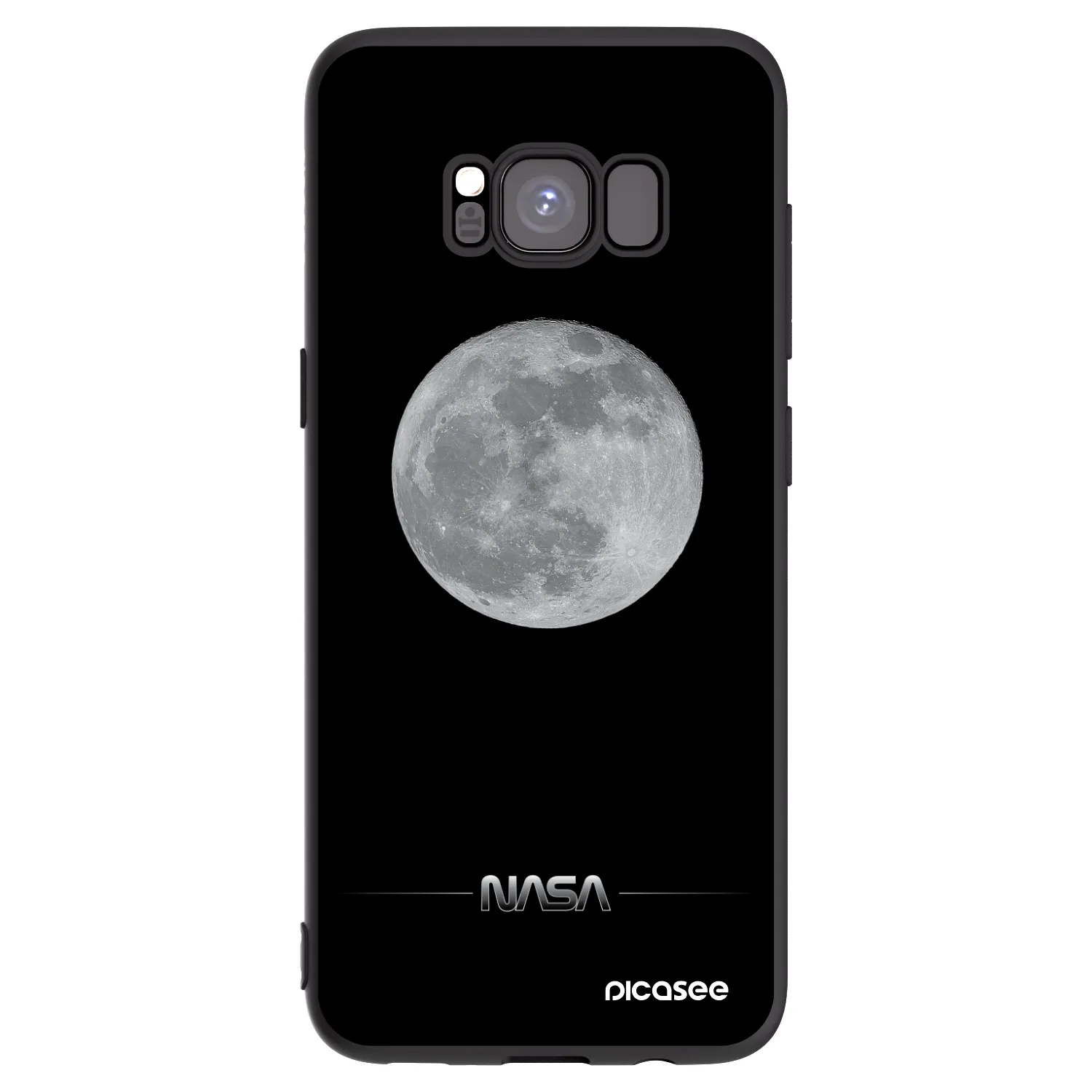 Picasee fekete szilikon tok az alábbi mobiltelefonokra Samsung Galaxy S8 G950F - Moon Minimal