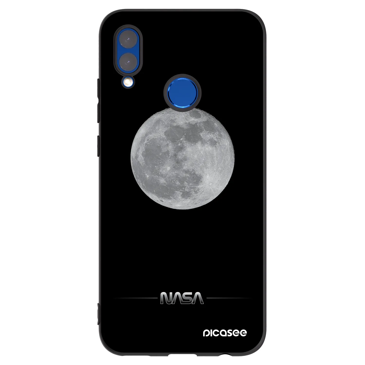 Picasee fekete szilikon tok az alábbi mobiltelefonokra Honor 10 Lite - Moon Minimal
