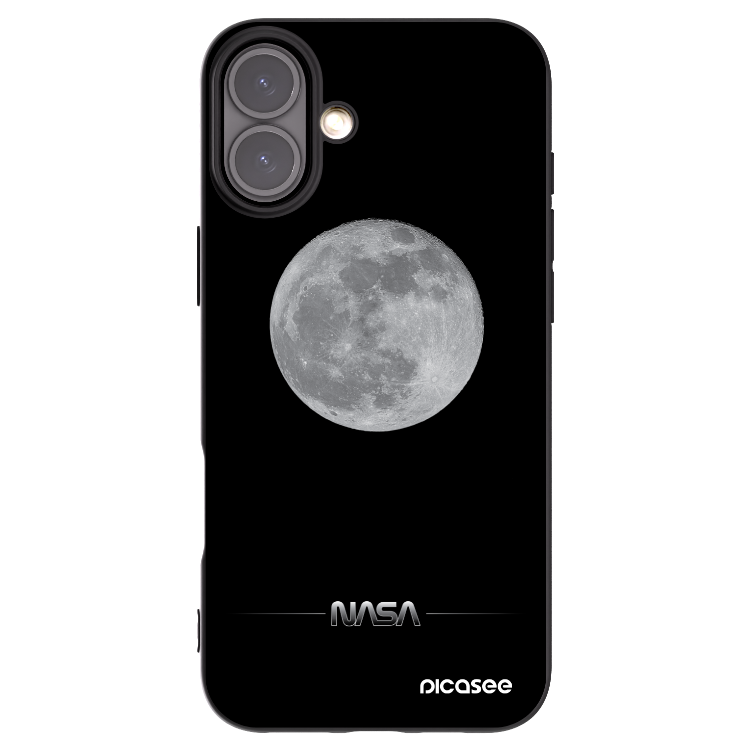 Picasee fekete szilikon tok az alábbi mobiltelefonokra Apple iPhone 16 Plus - Moon Minimal