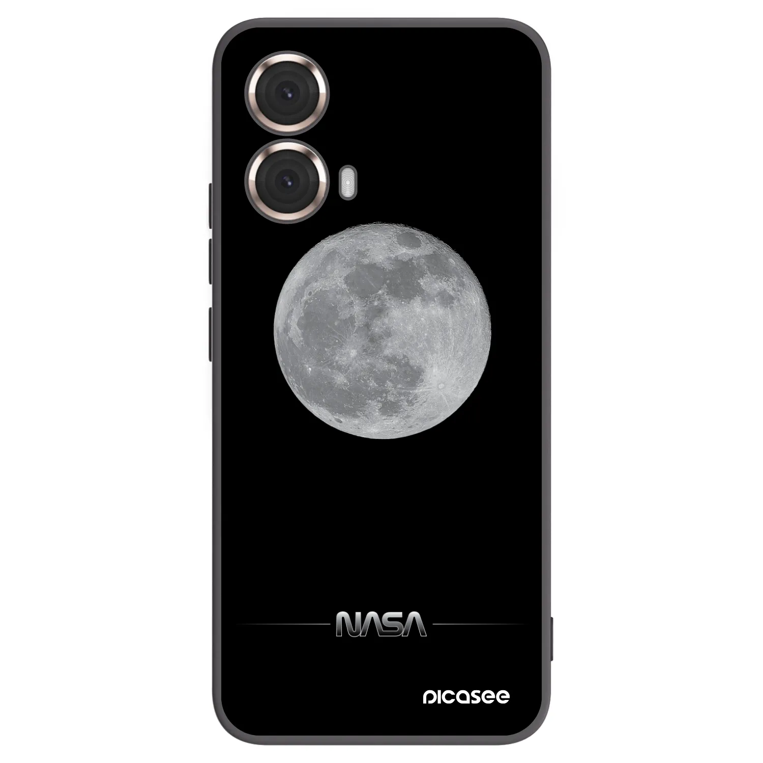 Picasee fekete szilikon tok az alábbi mobiltelefonokra Motorola Moto G85 - Moon Minimal