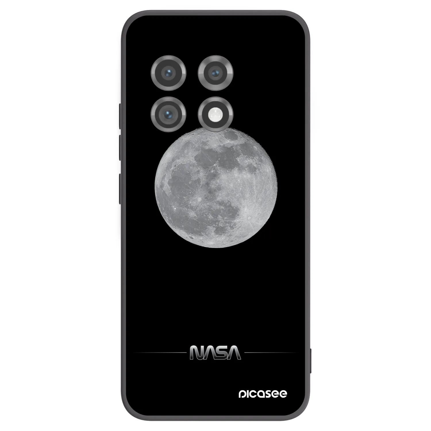 Picasee fekete szilikon tok az alábbi mobiltelefonokra OnePlus 11 5G - Moon Minimal