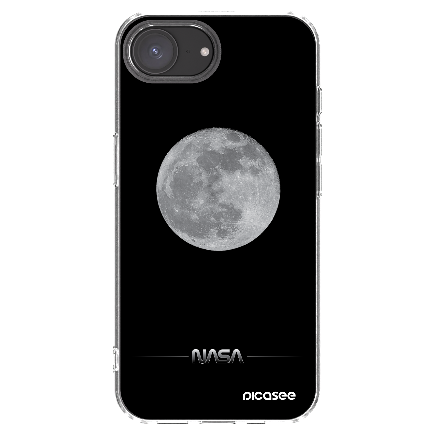 Picasee átlátszó szilikon tok az alábbi mobiltelefonokra Apple iPhone 16e - Moon Minimal