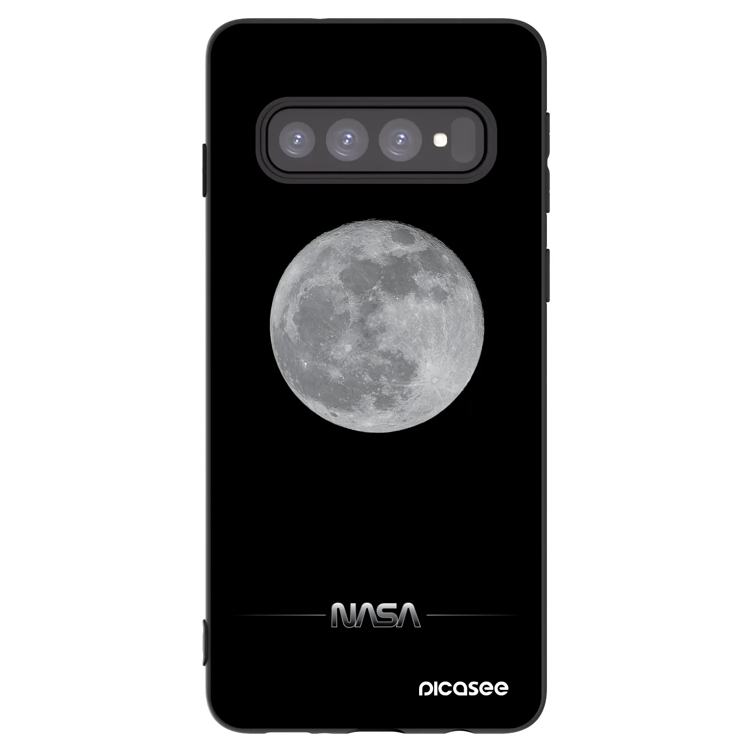 Picasee fekete szilikon tok az alábbi mobiltelefonokra Samsung Galaxy S10 G973 - Moon Minimal