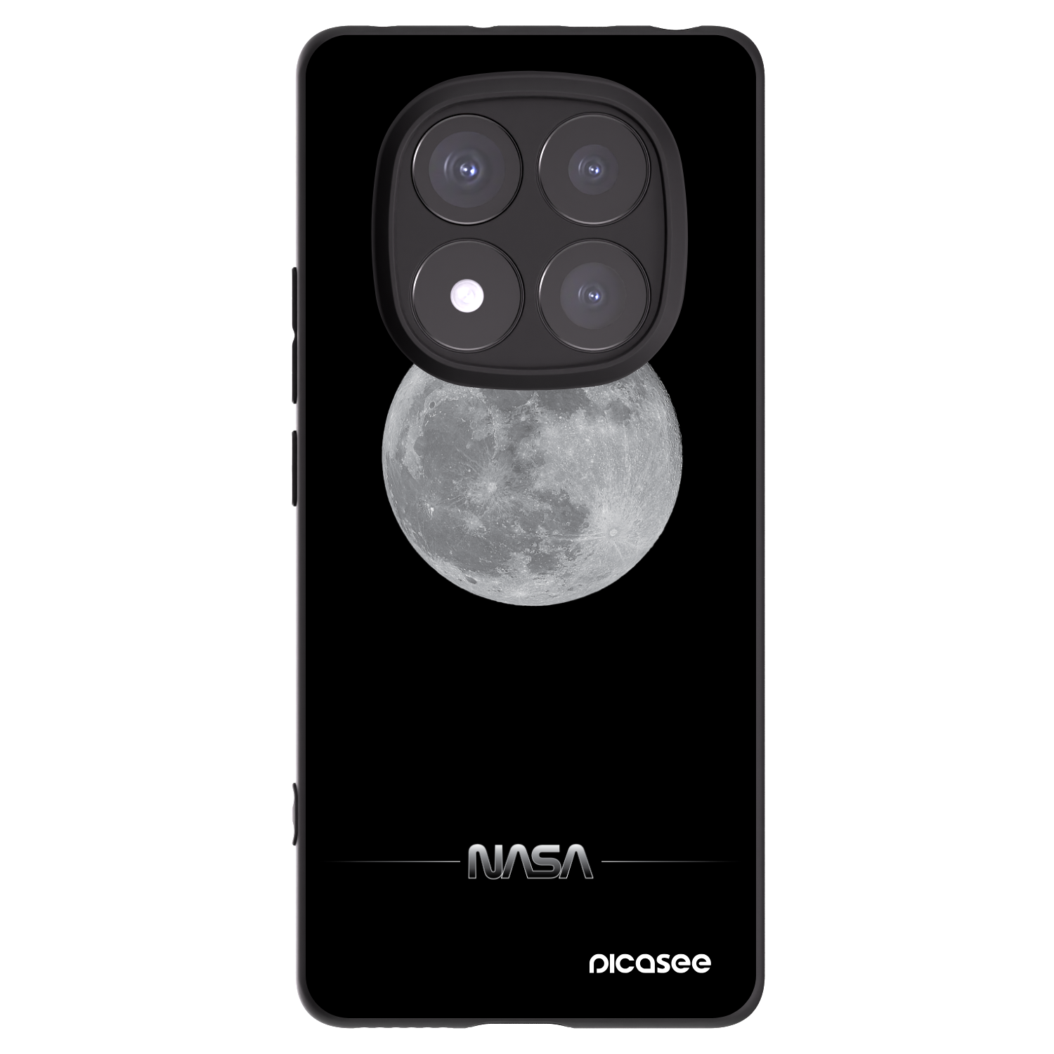 Picasee fekete szilikon tok az alábbi mobiltelefonokra Xiaomi Redmi Note 14 Pro+ 5G - Moon Minimal