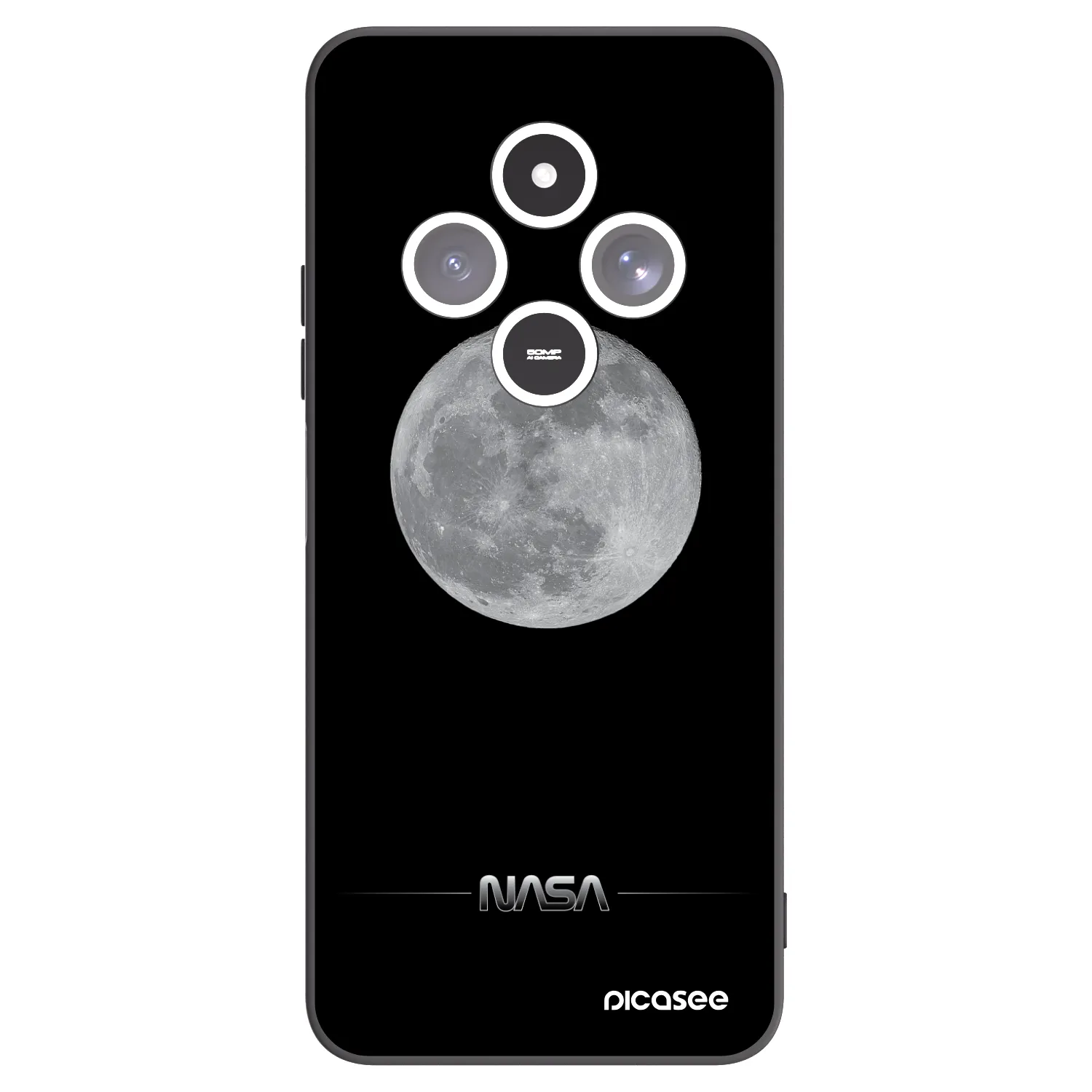 Picasee fekete szilikon tok az alábbi mobiltelefonokra Xiaomi Redmi 14C - Moon Minimal