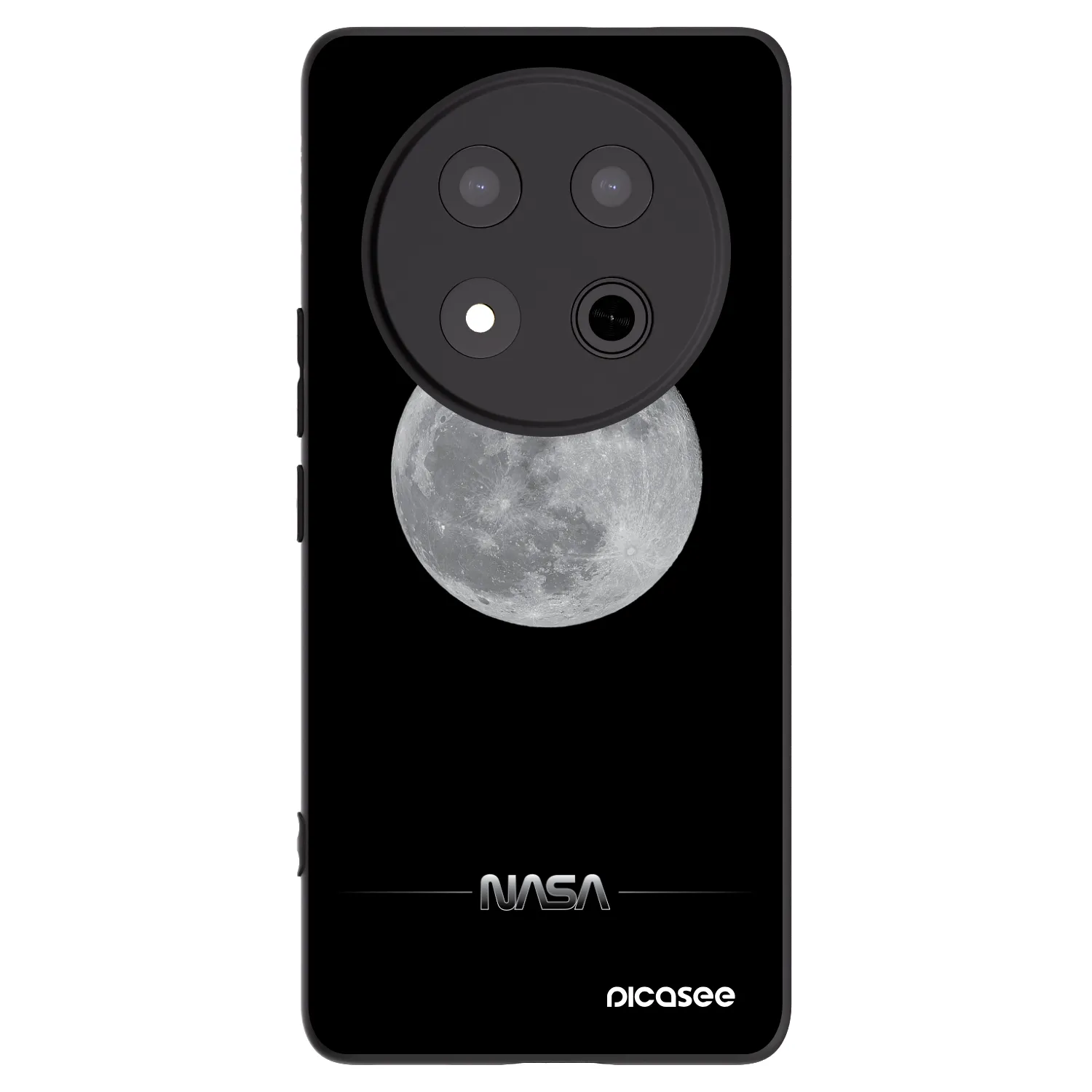 Picasee fekete szilikon tok az alábbi mobiltelefonokra Honor Magic7 Lite 5G - Moon Minimal