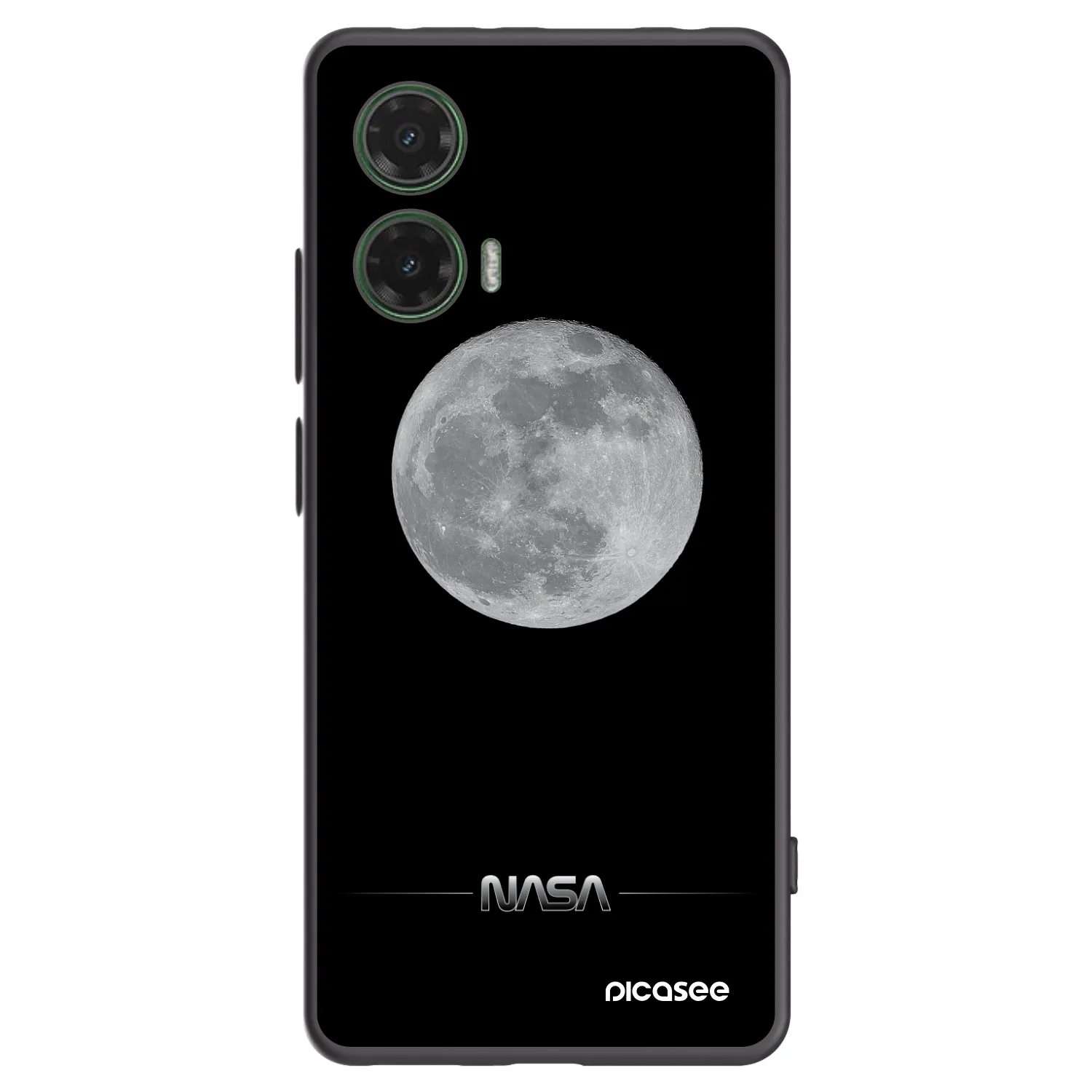 Picasee fekete szilikon tok az alábbi mobiltelefonokra Motorola Moto G35 5G - Moon Minimal