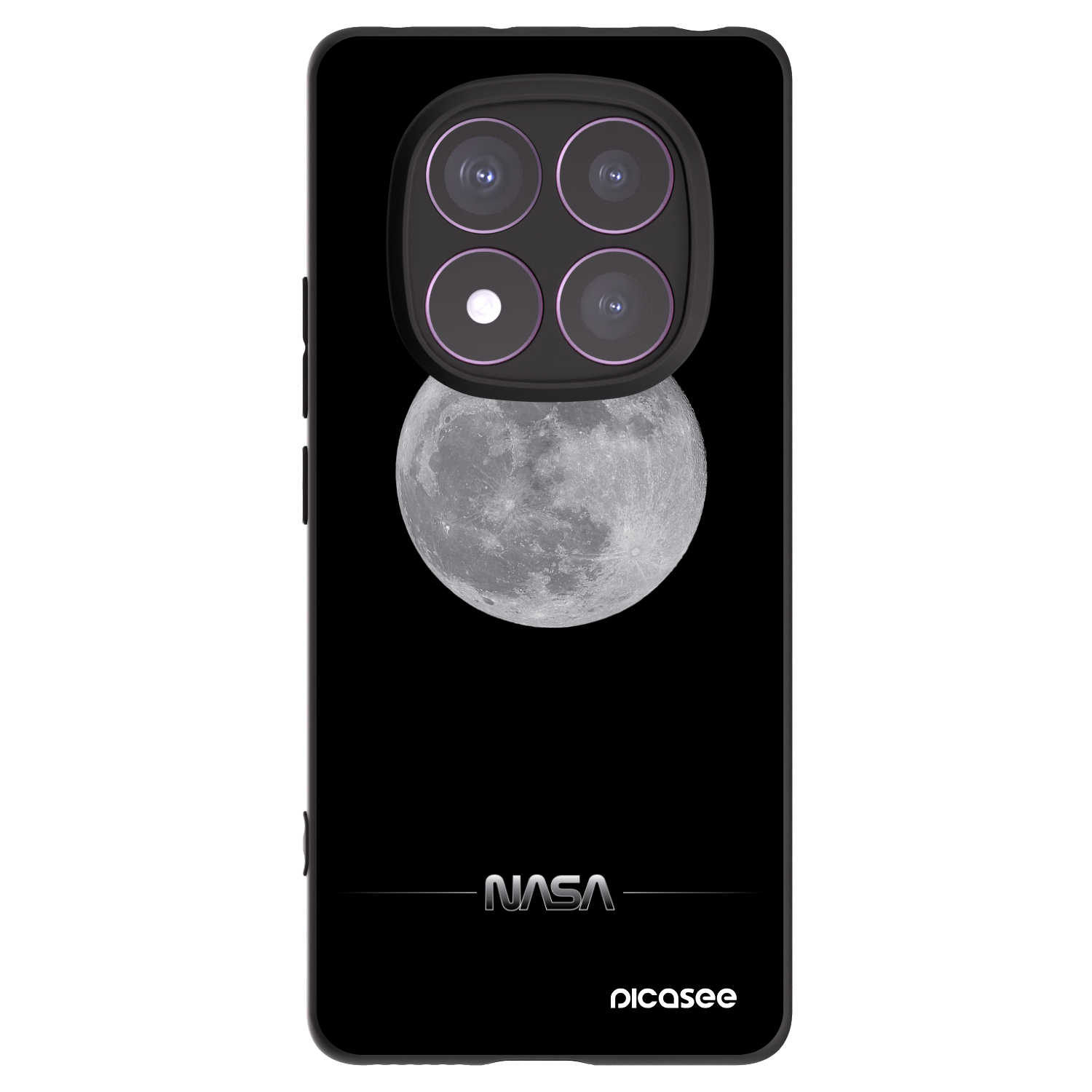 Picasee fekete szilikon tok az alábbi mobiltelefonokra Xiaomi Redmi Note 14 Pro 4G - Moon Minimal
