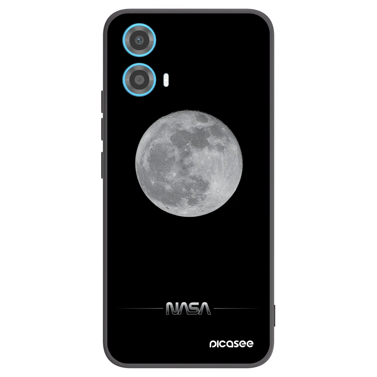 Picasee fekete szilikon tok az alábbi mobiltelefonokra Motorola Moto G34 5G - Moon Minimal
