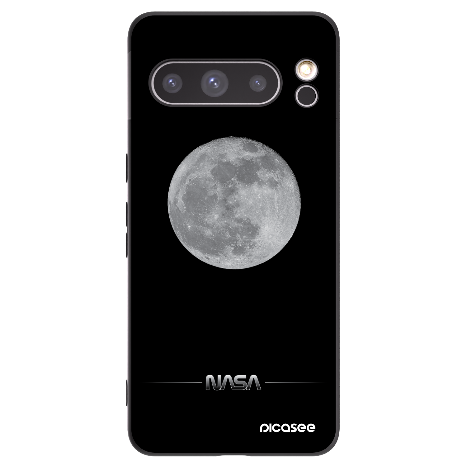 Picasee fekete szilikon tok az alábbi mobiltelefonokra Google Pixel 8 Pro - Moon Minimal