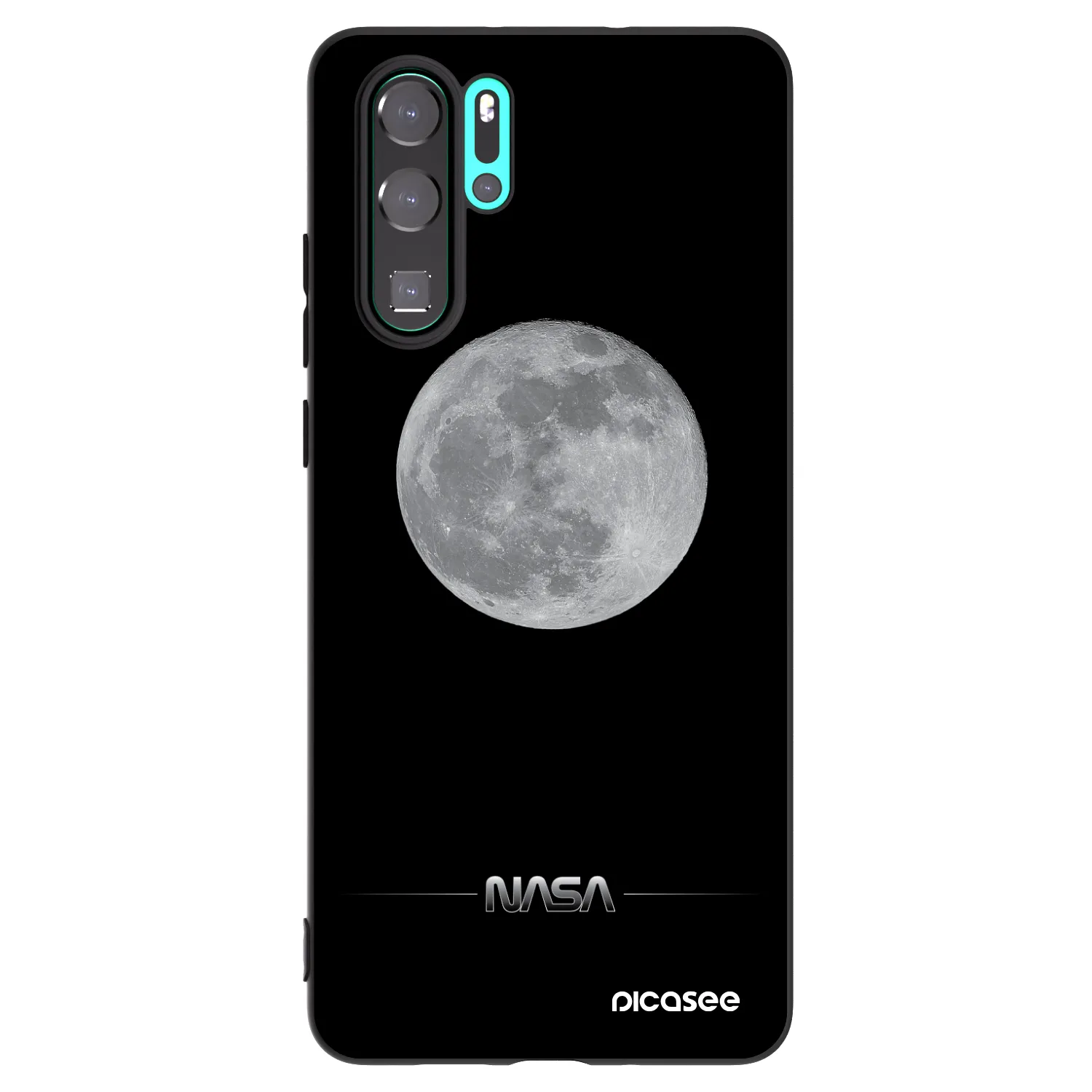 Picasee fekete szilikon tok az alábbi mobiltelefonokra Huawei P30 Pro - Moon Minimal