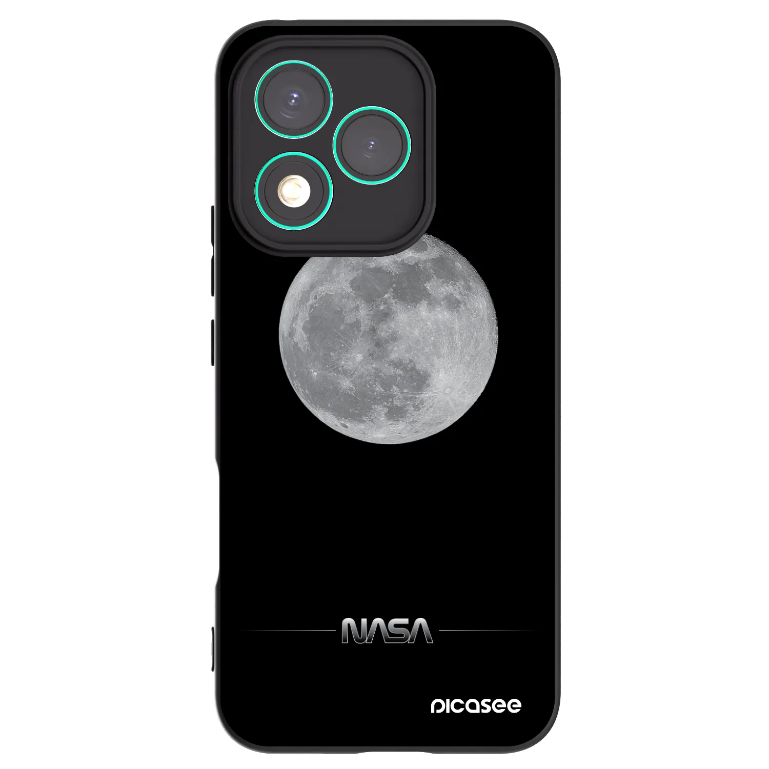 Picasee fekete szilikon tok az alábbi mobiltelefonokra Honor 400 Lite 5G - Moon Minimal