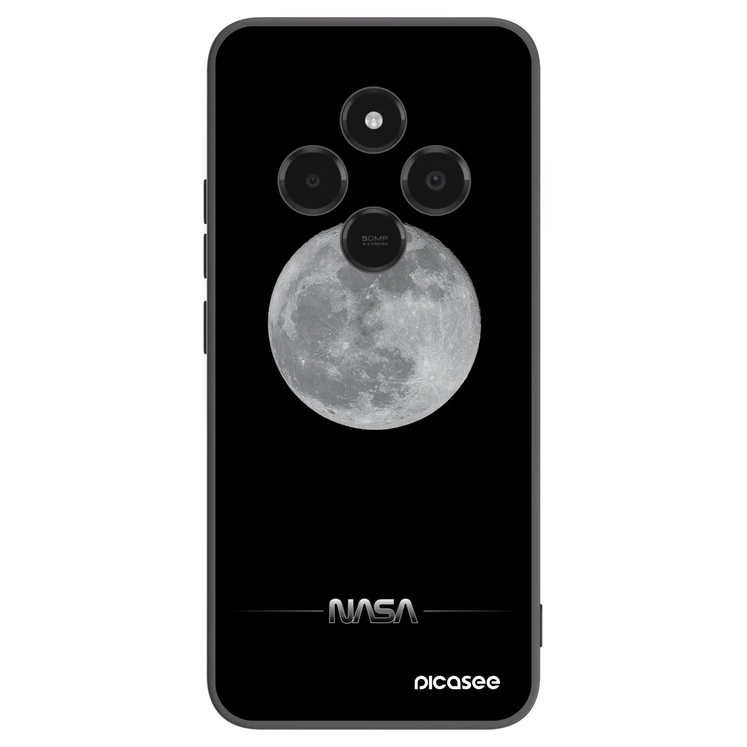 Picasee fekete szilikon tok az alábbi mobiltelefonokra Xiaomi Poco C75 - Moon Minimal